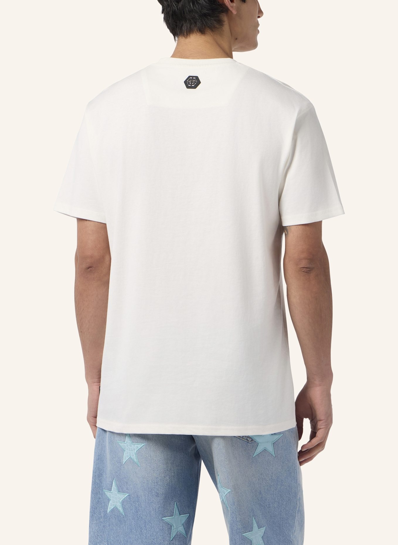 PHILIPP PLEIN PHILIPP PLEIN Round Neck T-Shirt Hexagon Line: SCHWARZ