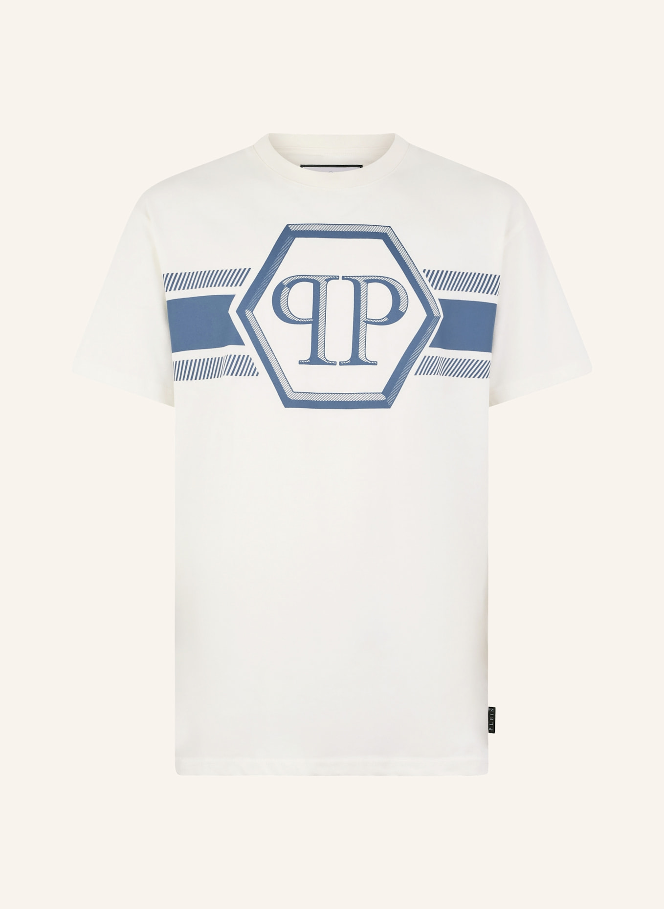 PHILIPP PLEIN PHILIPP PLEIN Round Neck T-Shirt Hexagon Line: SCHWARZ