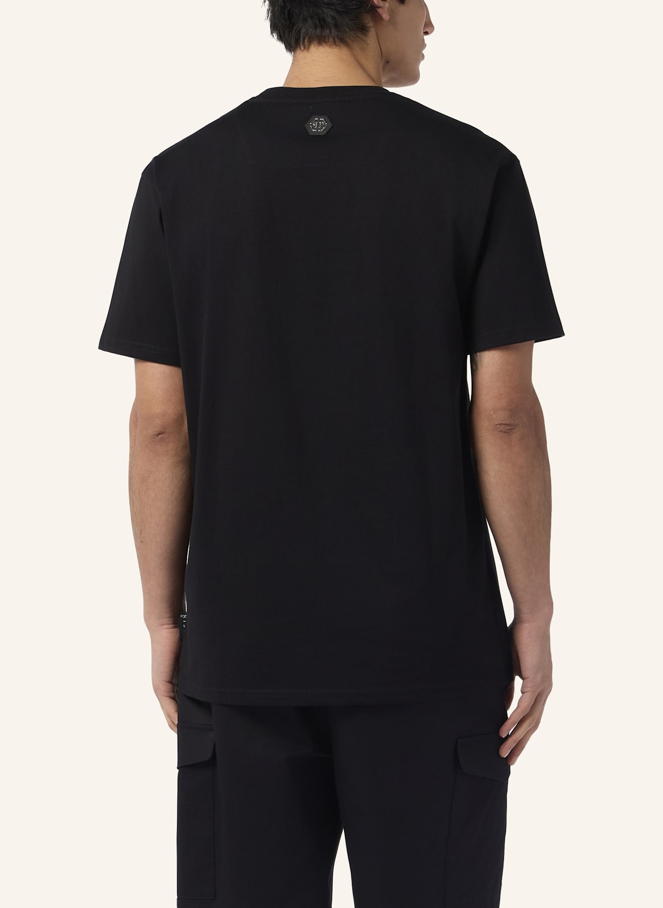 PHILIPP PLEIN PHILIPP PLEIN Round Neck T-Shirt Hexagon Line: SCHWARZ