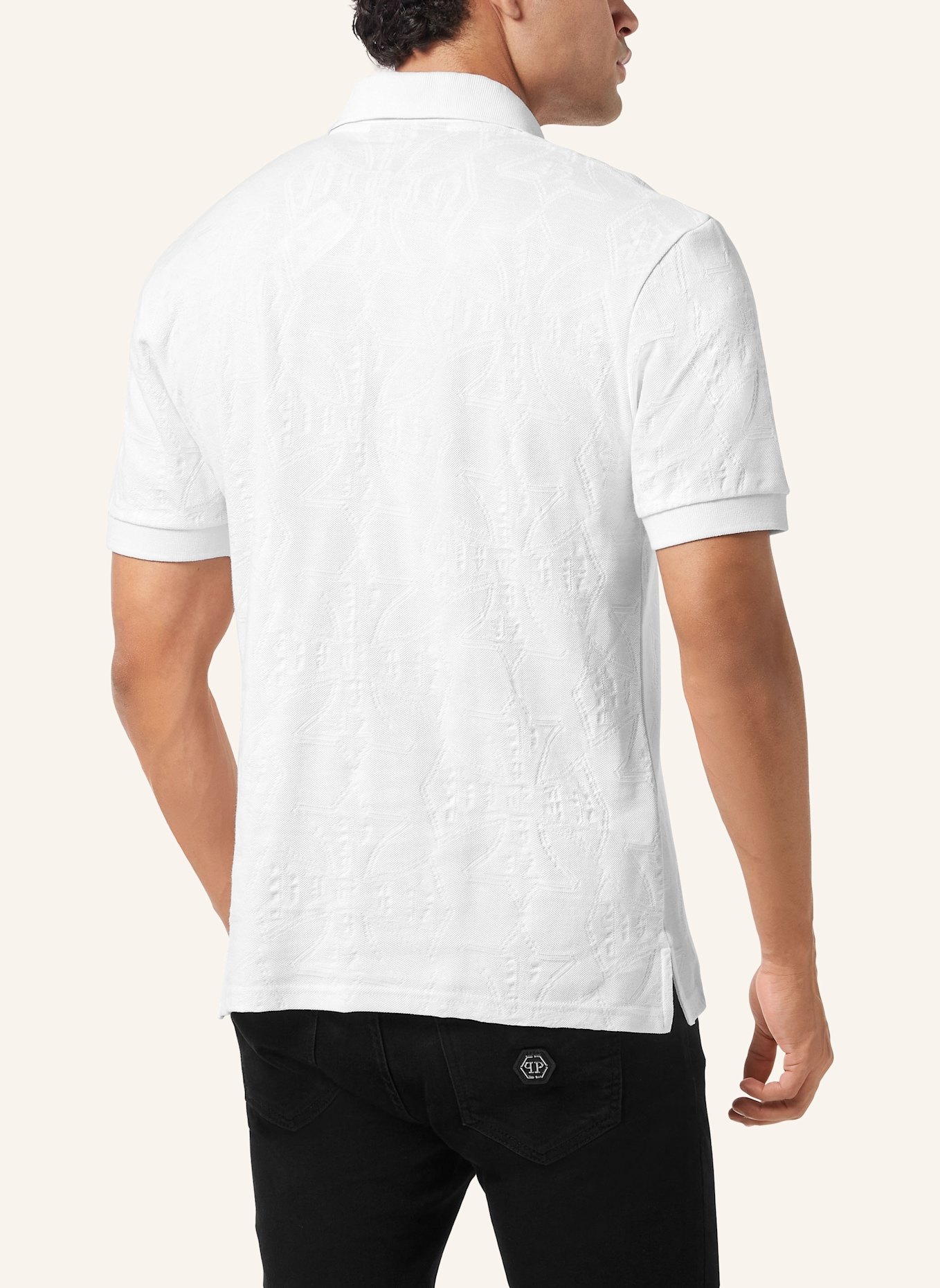 PHILIPP PLEIN Poloshirt Ss CREST: WEISS
