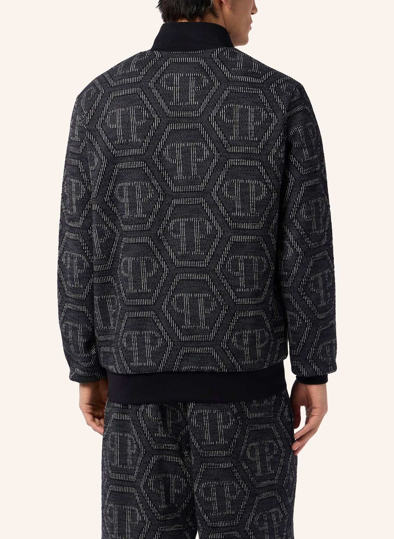 PHILIPP PLEIN PHILIPP PLEIN Jacquard Tracksuit Jacket Monogram: SCHWARZ