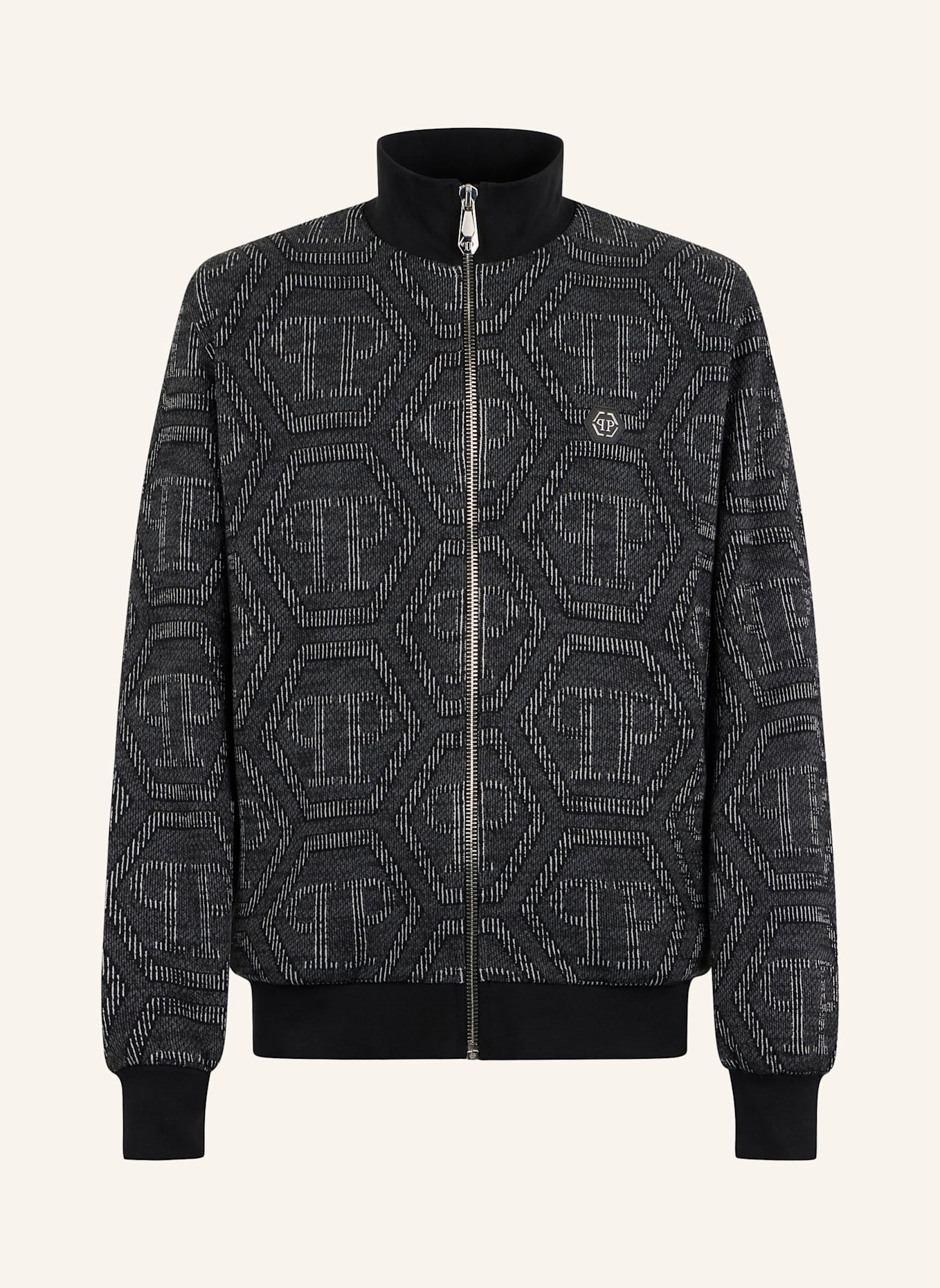 PHILIPP PLEIN PHILIPP PLEIN Jacquard Tracksuit Jacket Monogram: SCHWARZ