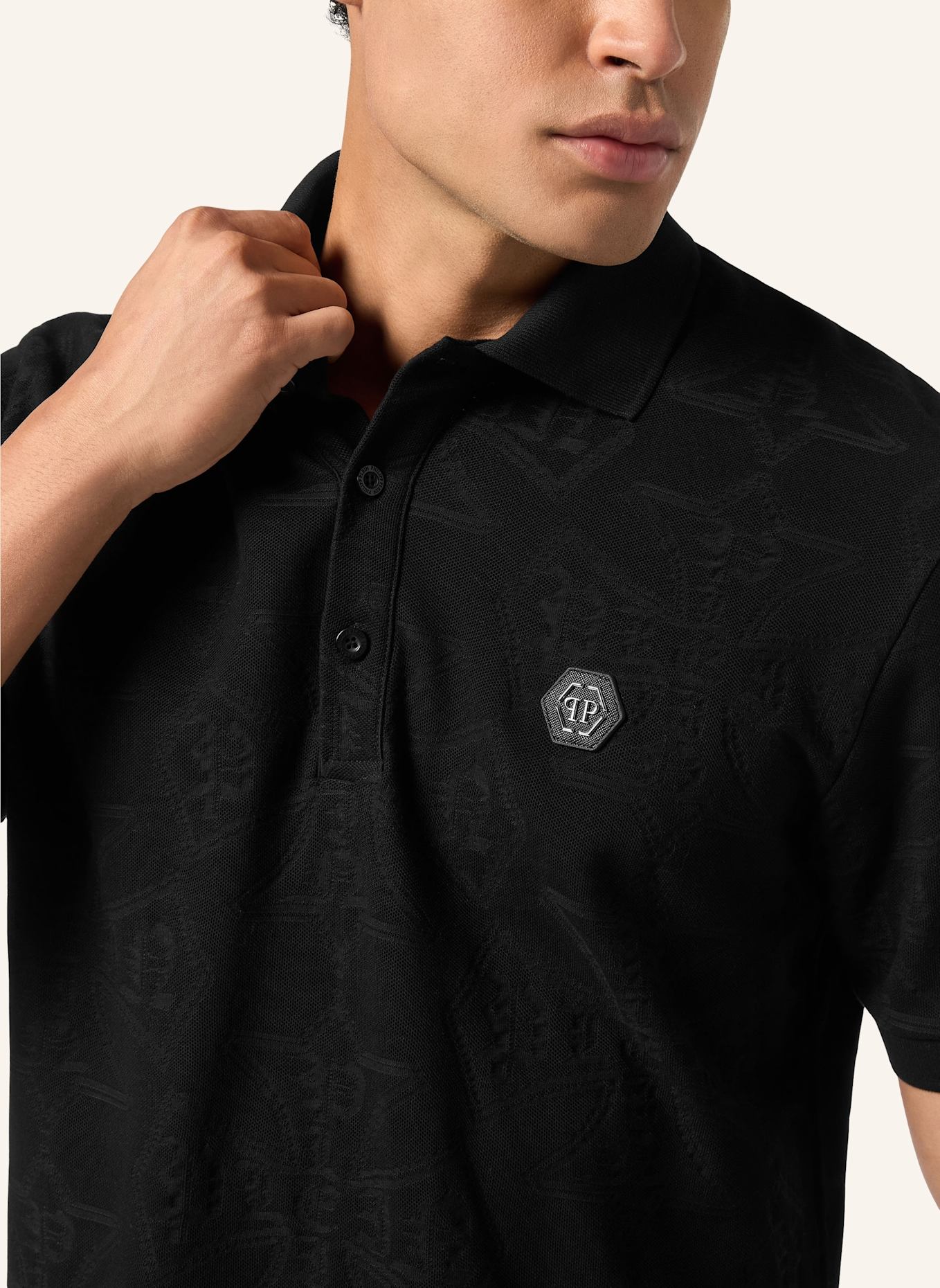 PHILIPP PLEIN Poloshirt Ss CREST: SCHWARZ