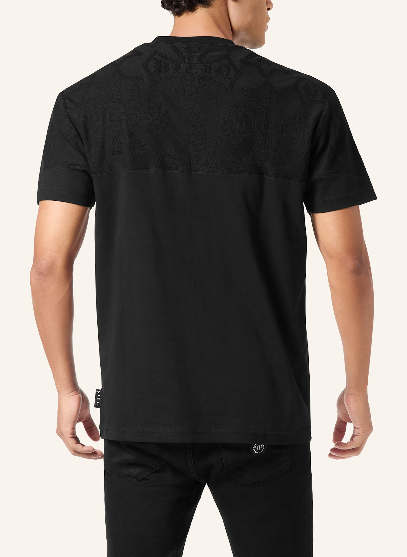 PHILIPP PLEIN T-Shirt Rundhalsausschnitt Ss CREST: SCHWARZ