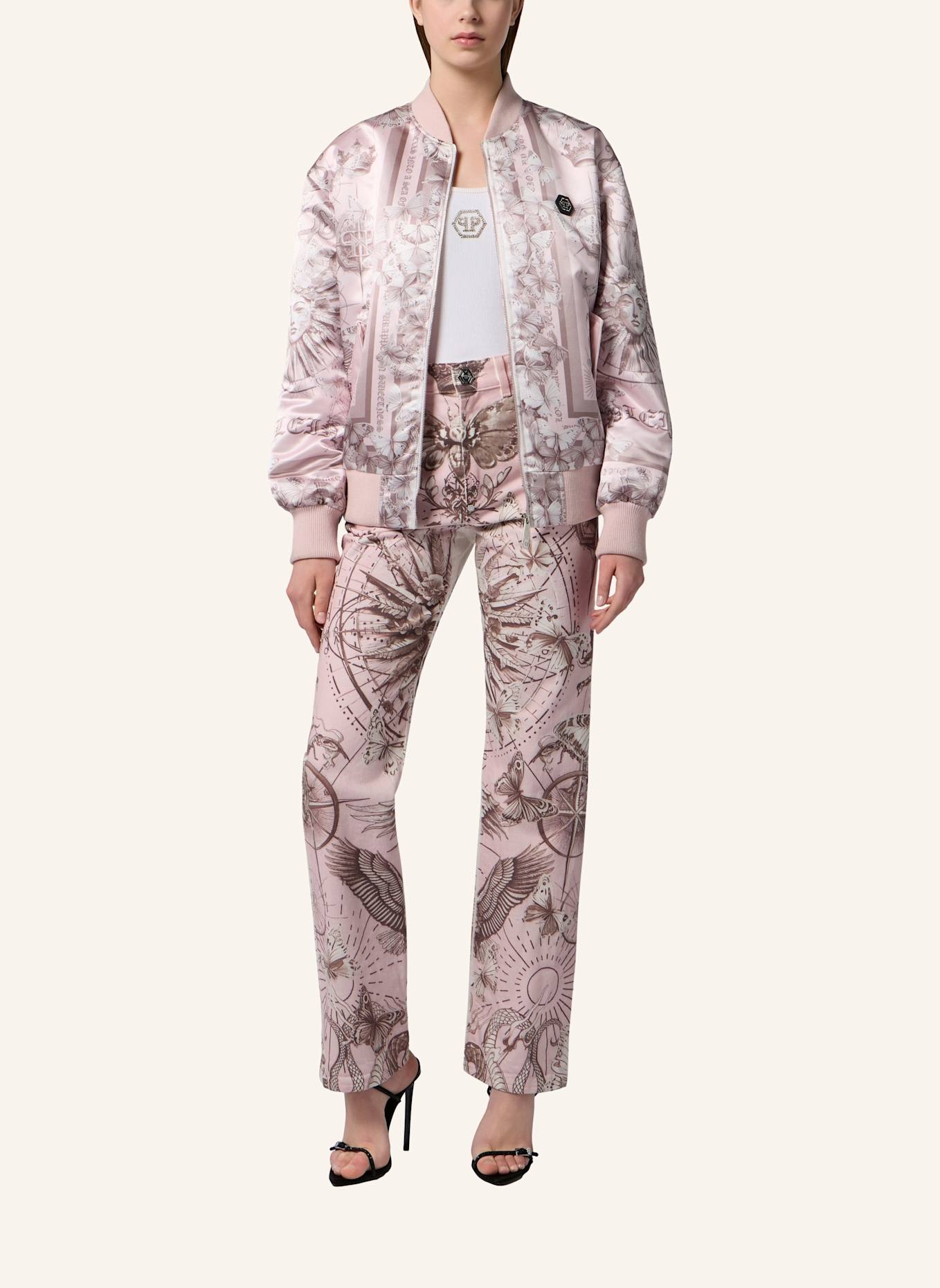 PHILIPP PLEIN PHILIPP PLEIN Straight Cut Jeans Butterfly Tattoo: WEISS
