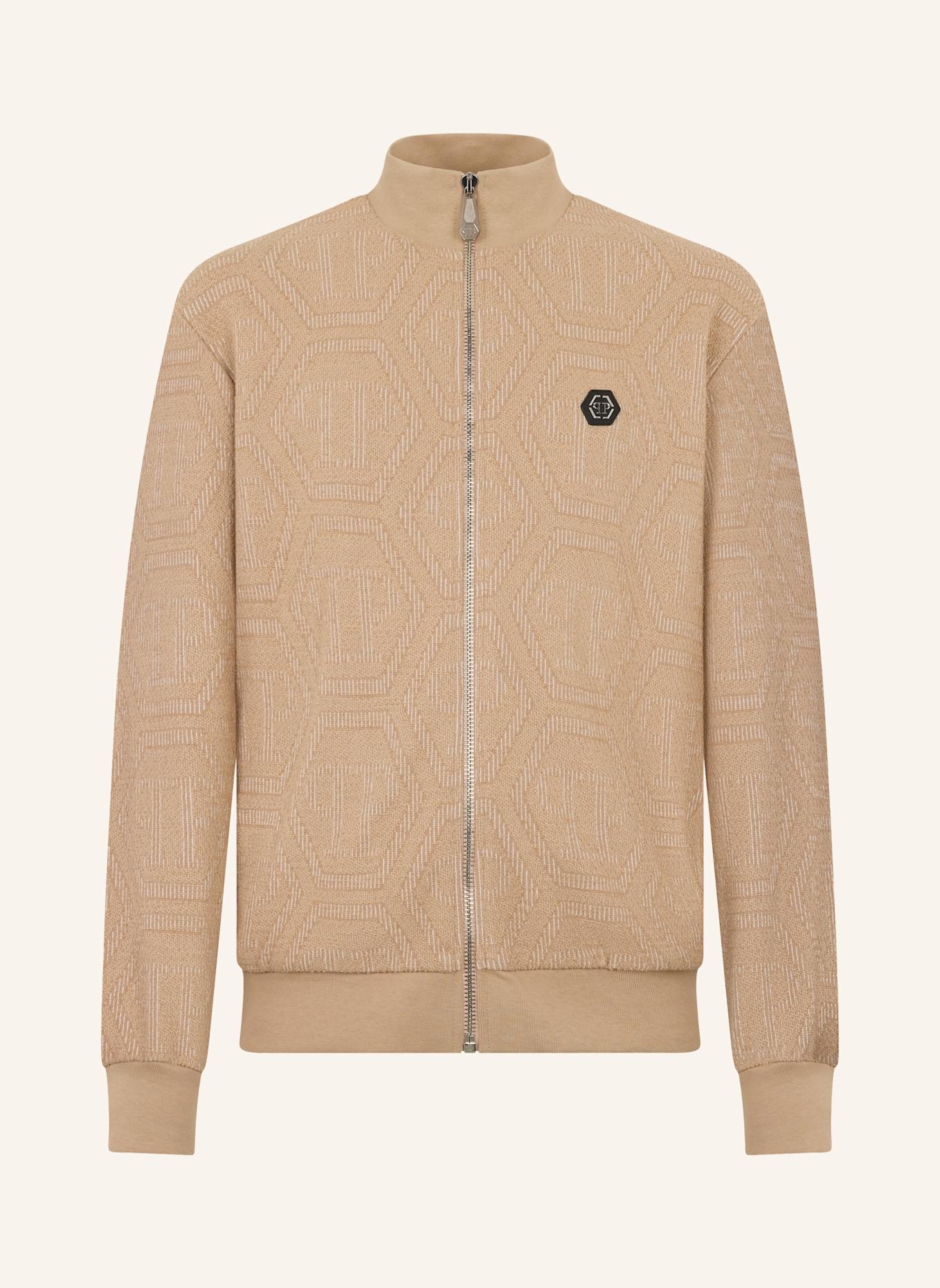 PHILIPP PLEIN PHILIPP PLEIN Jacquard Tracksuit Jacket Monogram: BEIGE