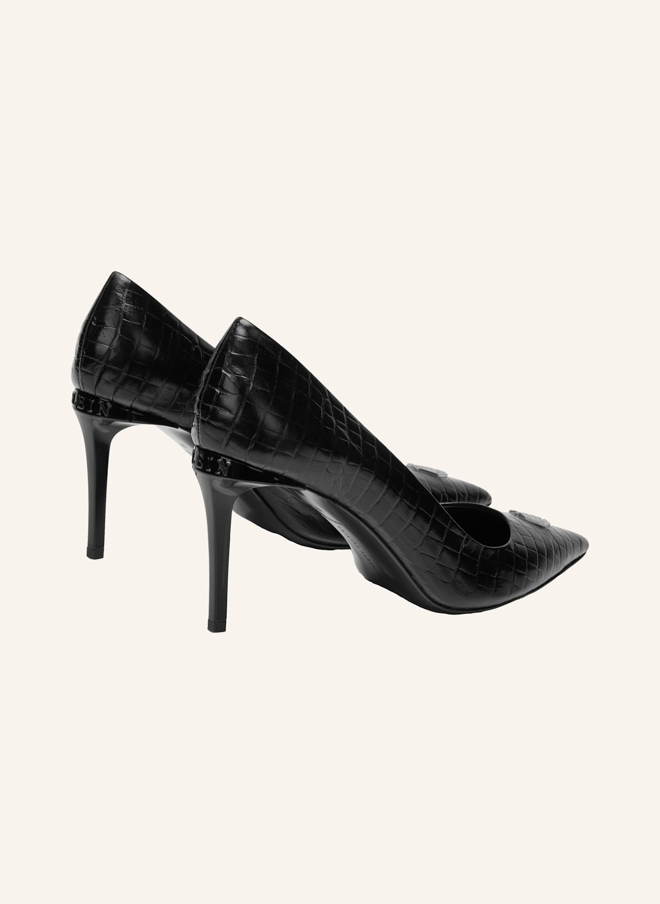 PHILIPP PLEIN PHILIPP PLEIN Cocco Print Decolette Mid Heels Hexagon 9: SCHWARZ
