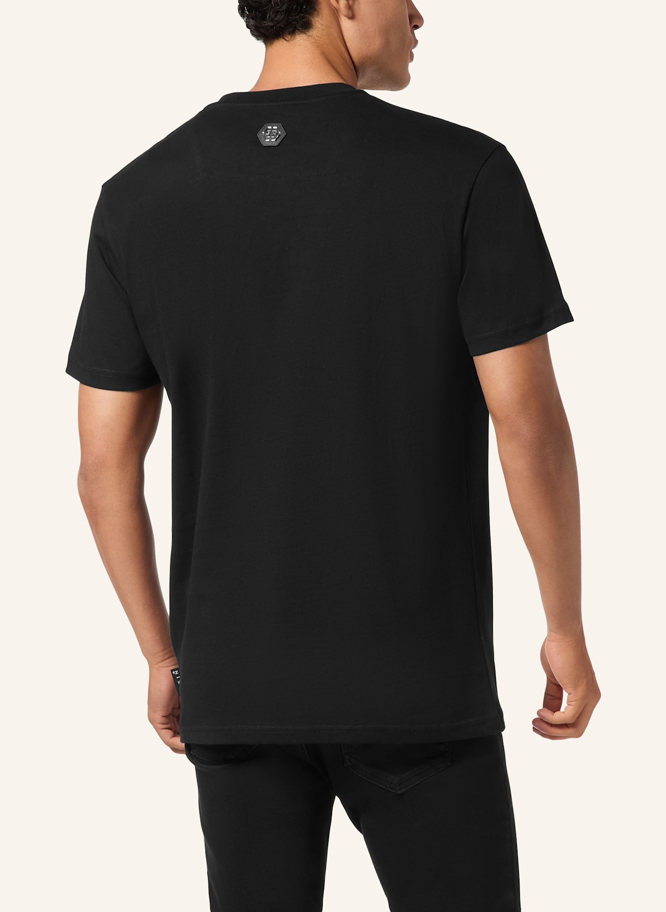 PHILIPP PLEIN T-Shirt Rundhalsausschnitt Ss Bulldog: SCHWARZ