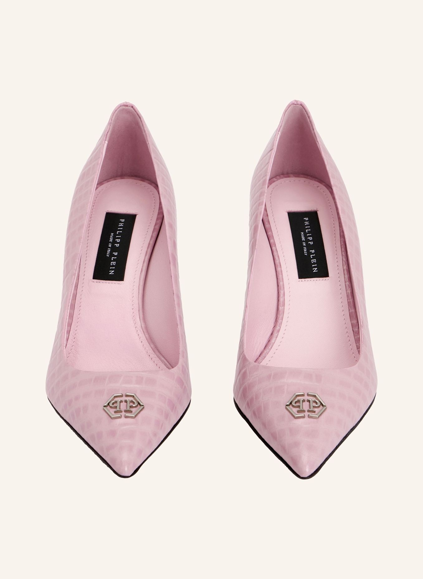 PHILIPP PLEIN PHILIPP PLEIN Cocco Print Decolette Mid Heels Hexagon 9: ROSA