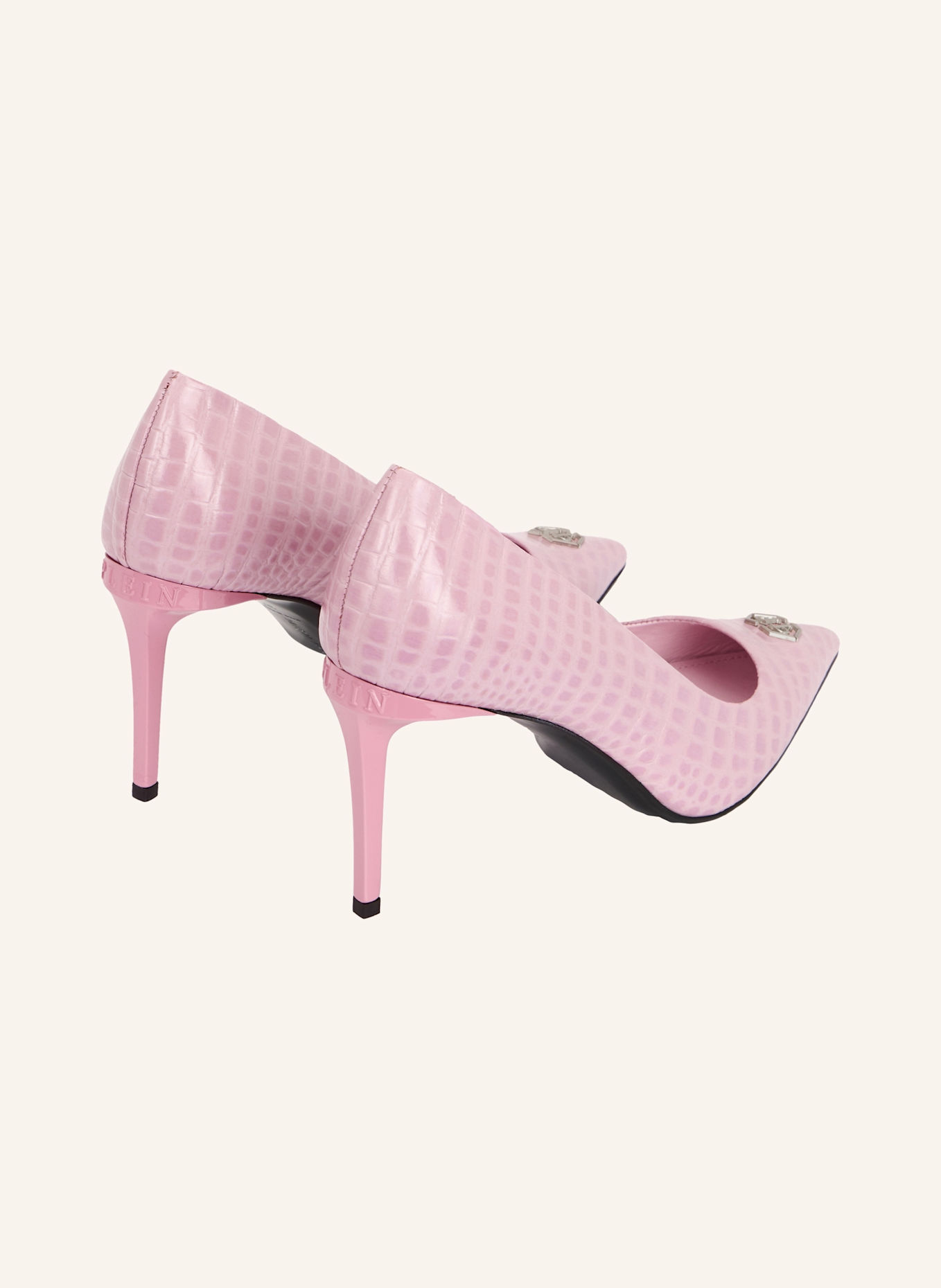 PHILIPP PLEIN PHILIPP PLEIN Cocco Print Decolette Mid Heels Hexagon 9: ROSA