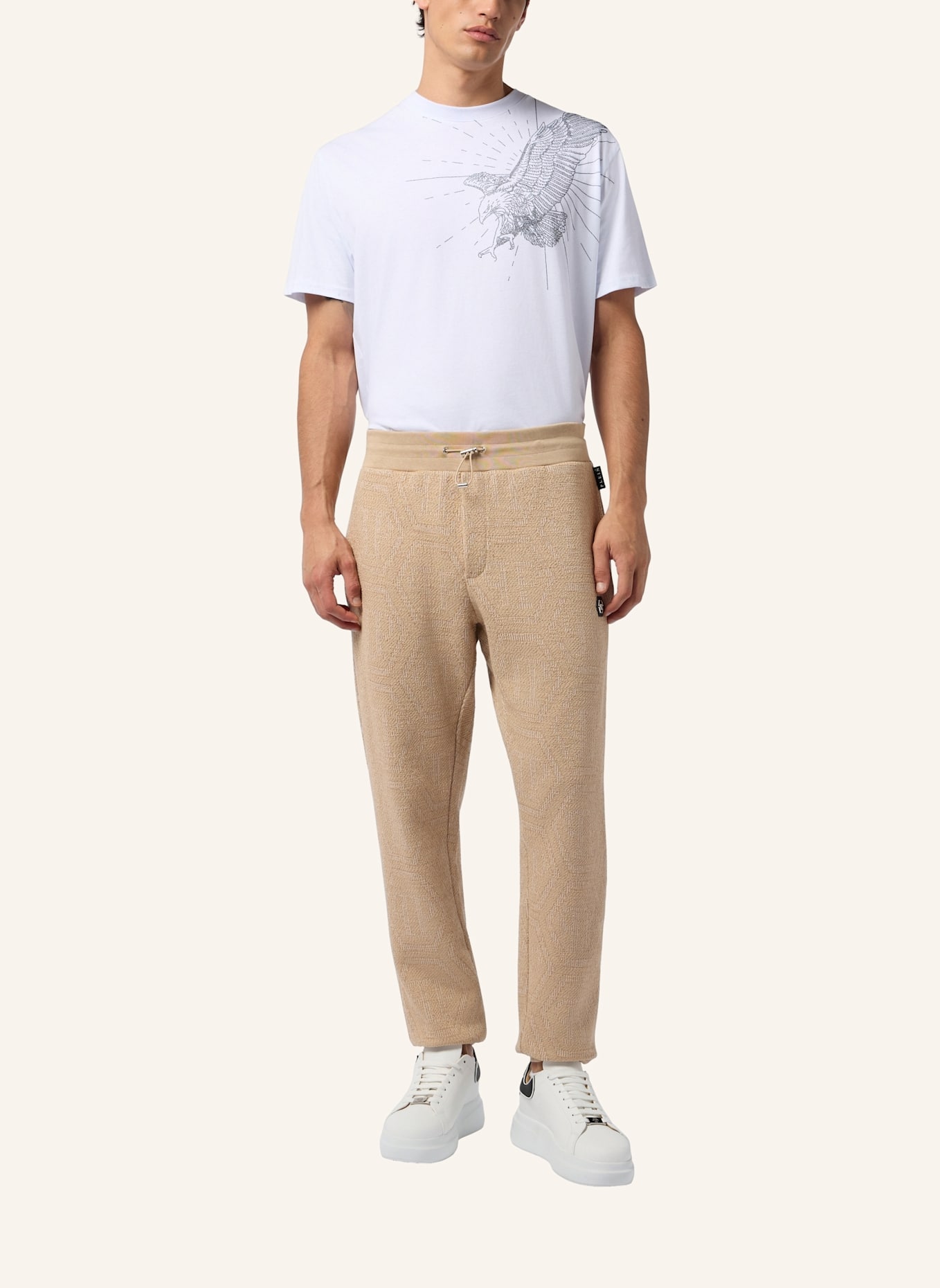 PHILIPP PLEIN PHILIPP PLEIN Jacquard Joggers Monogram: BEIGE