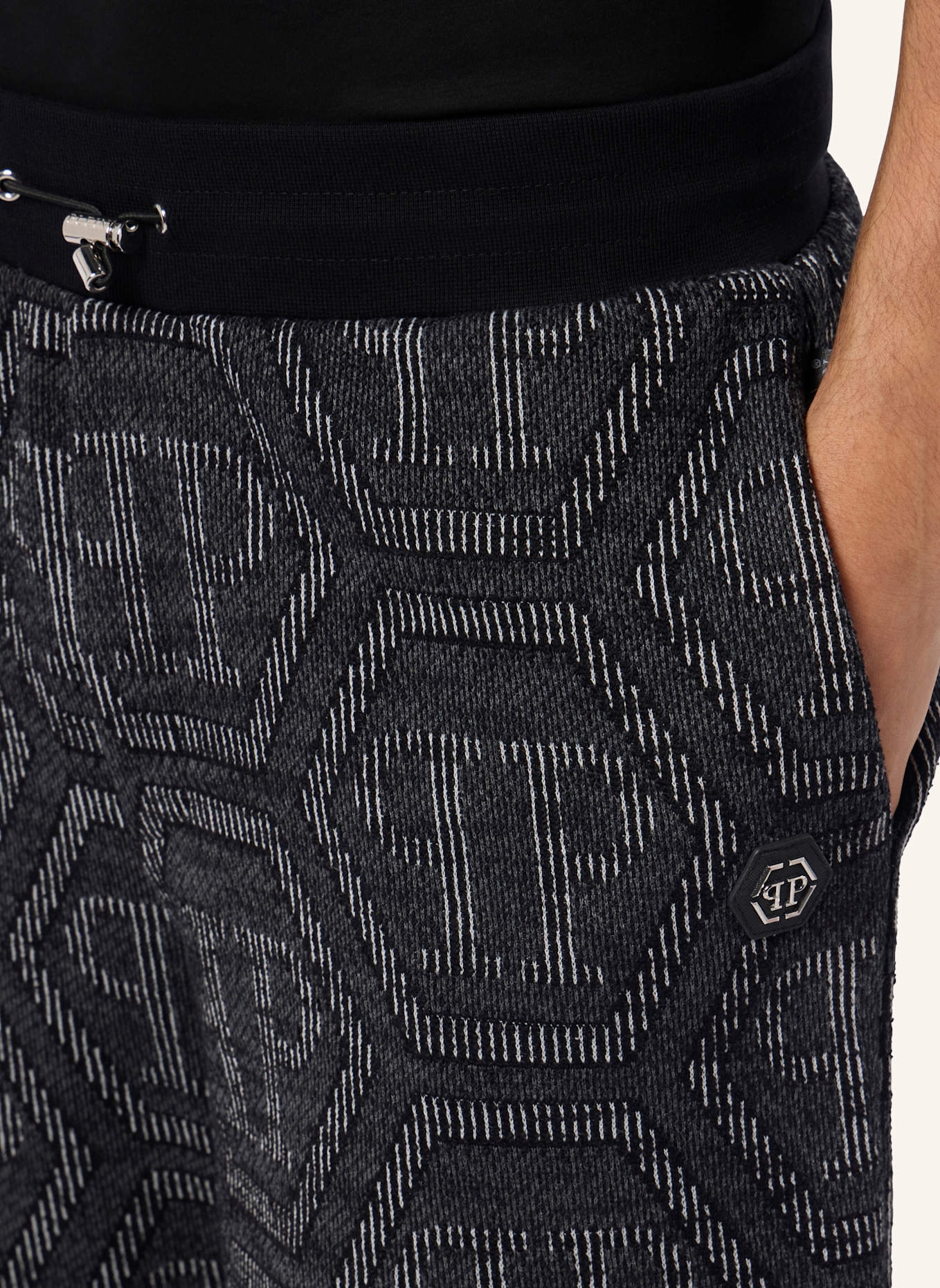 PHILIPP PLEIN PHILIPP PLEIN Jacquard Shorts Monogram: SCHWARZ