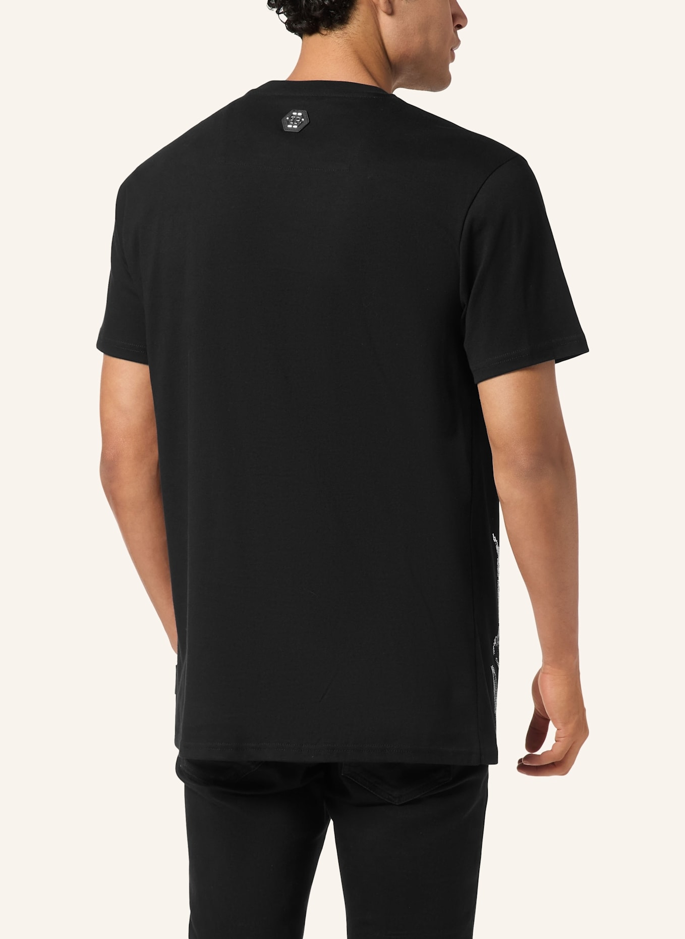 PHILIPP PLEIN T-Shirt Rundhalsausschnitt Ss SKULL: SCHWARZ