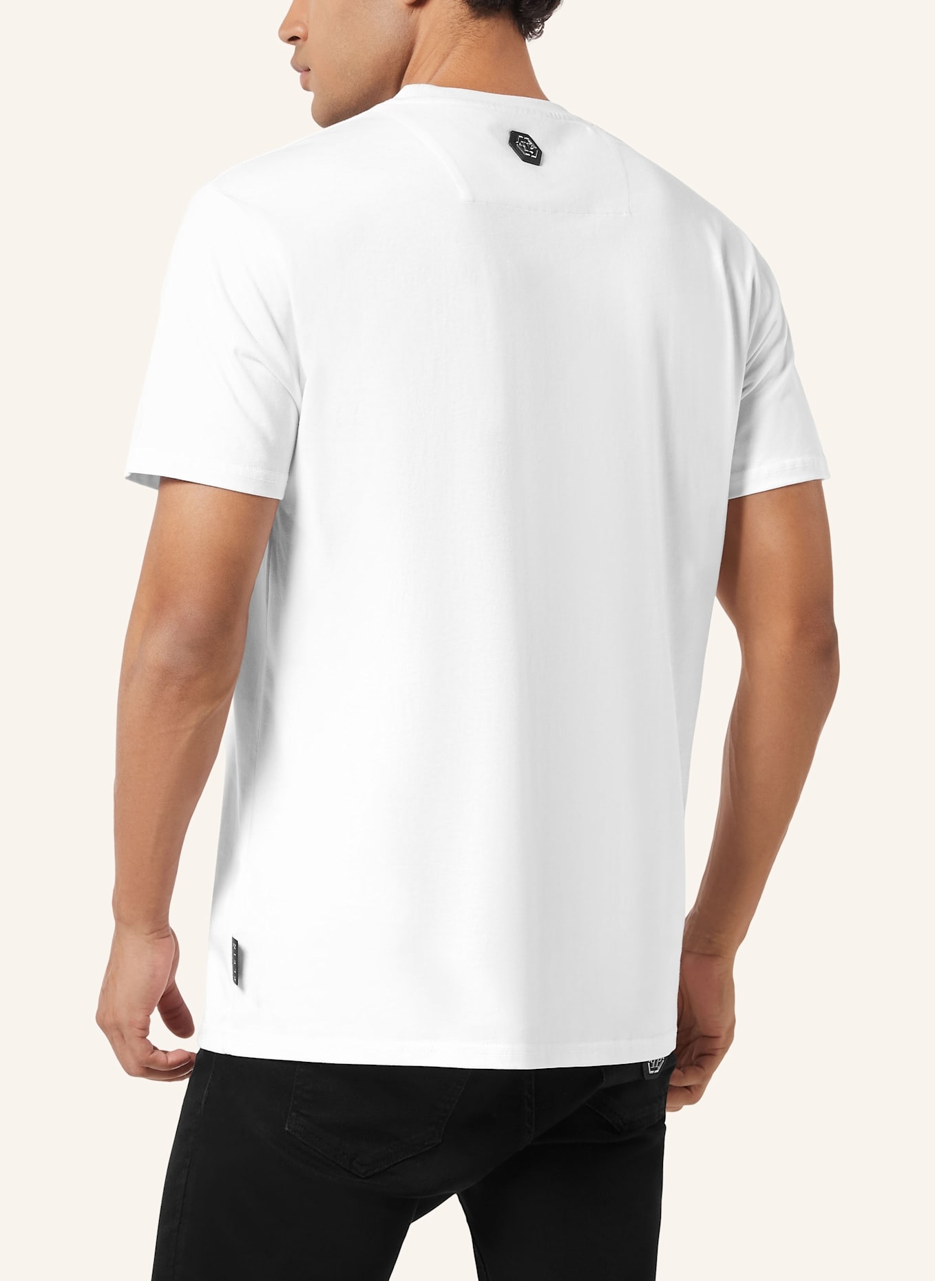 PHILIPP PLEIN T-Shirt Rundhalsausschnitt Ss EAGLE: WEISS