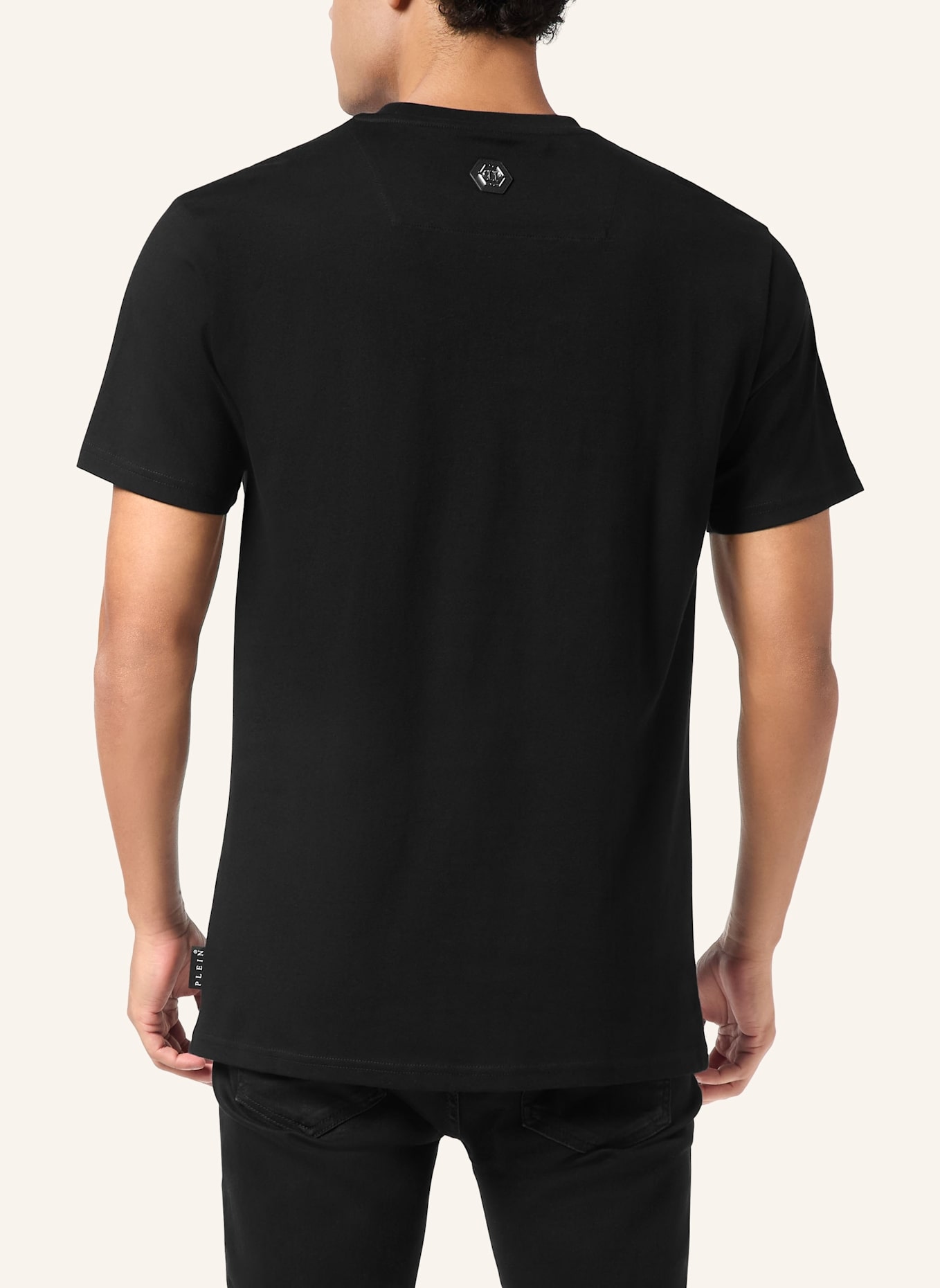 PHILIPP PLEIN T-Shirt Rundhalsausschnitt Ss: SCHWARZ
