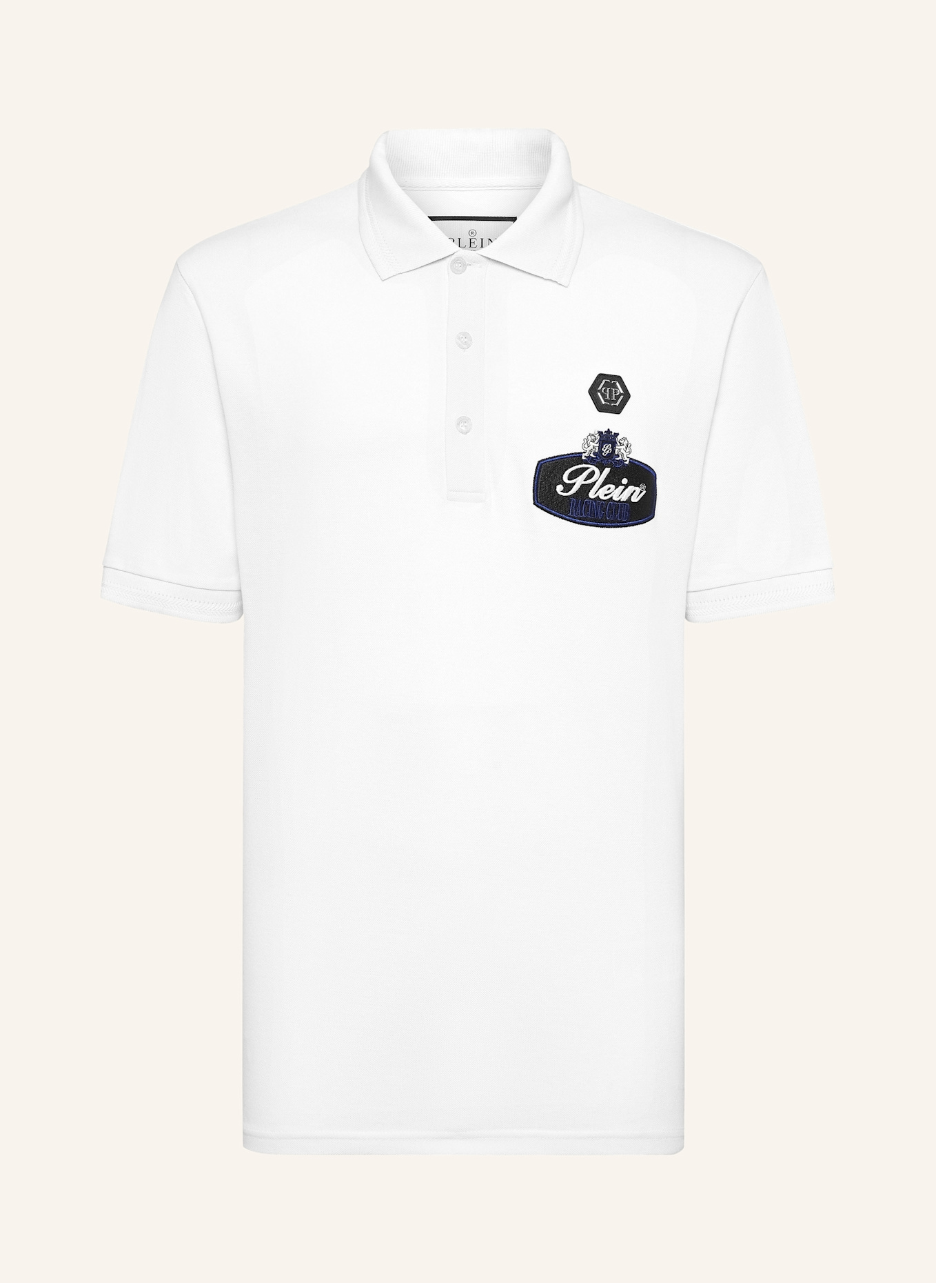 PHILIPP PLEIN Poloshirt Ss RACING: WEISS