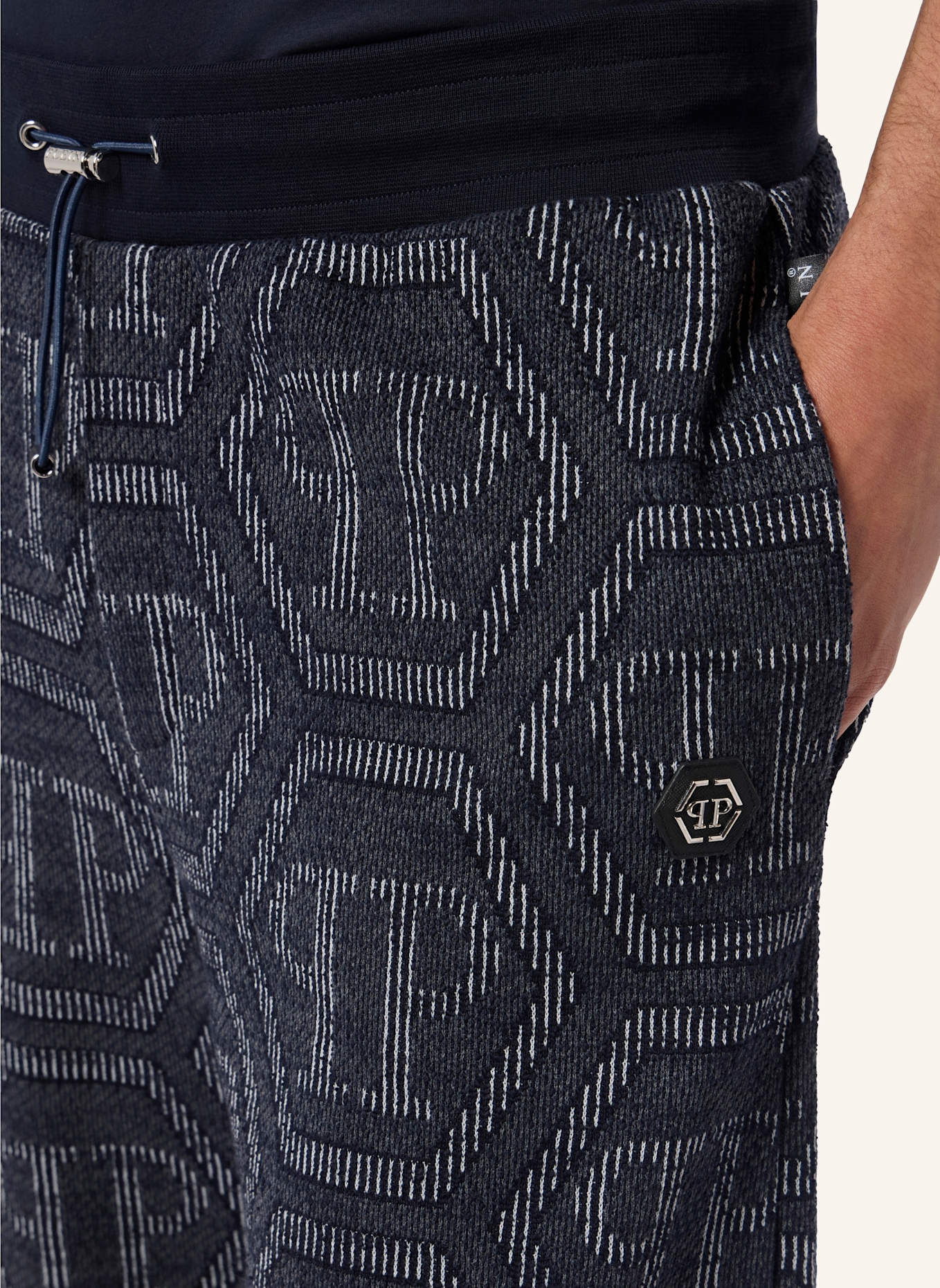 PHILIPP PLEIN PHILIPP PLEIN Jacquard Shorts Monogram: DUNKELBLAU