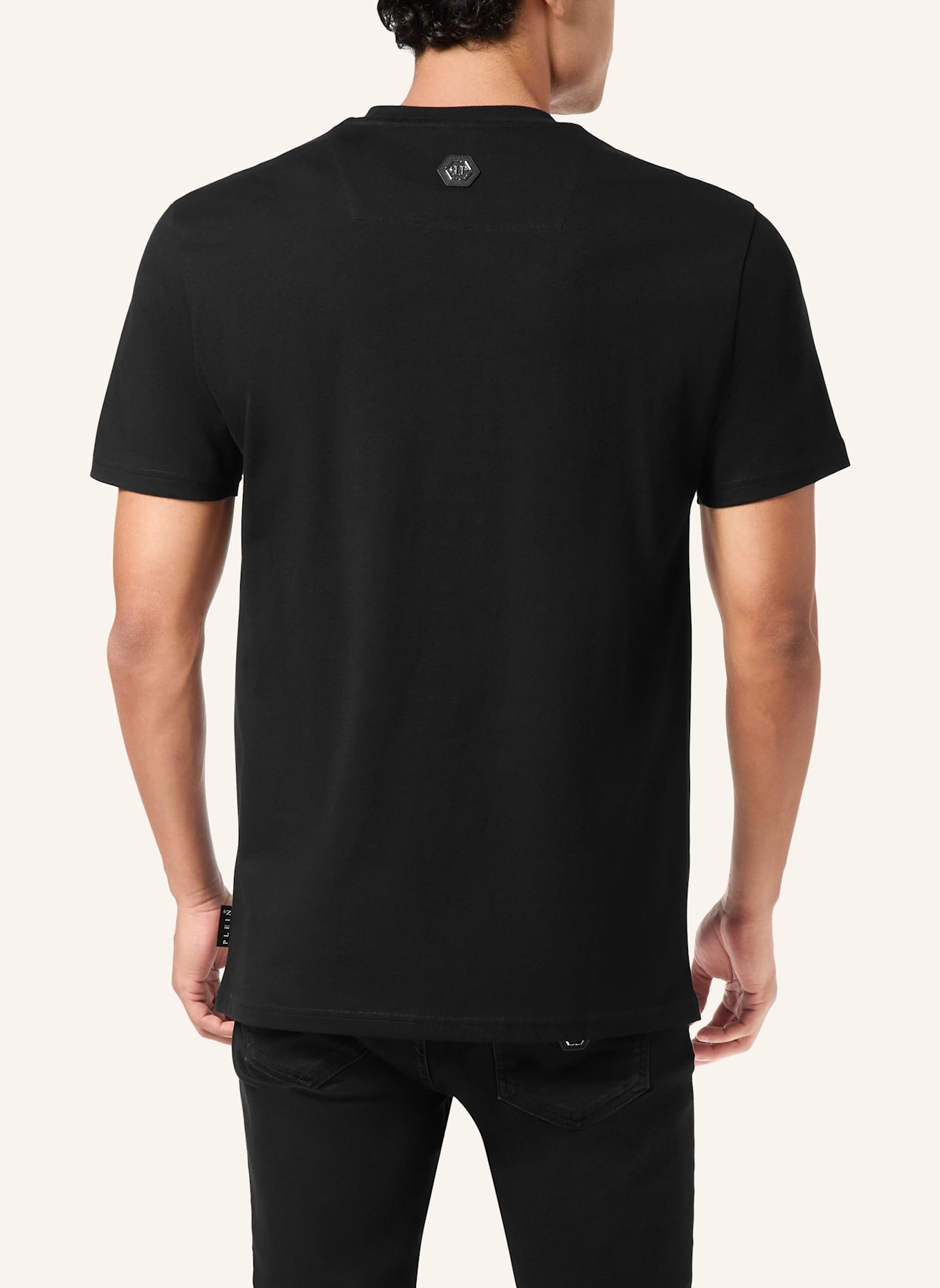 PHILIPP PLEIN T-Shirt Rundhalsausschnitt Ss: SCHWARZ