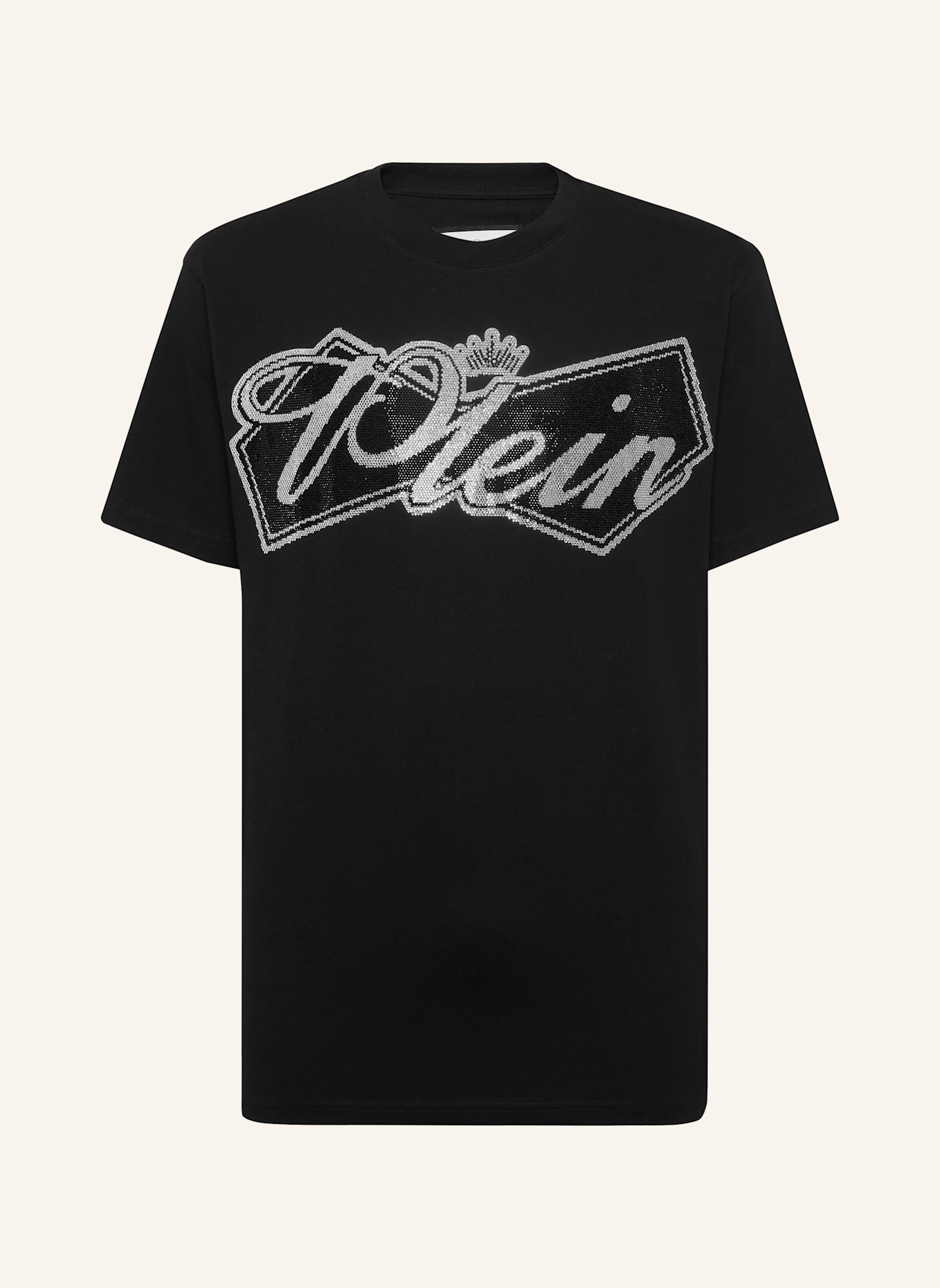 PHILIPP PLEIN T-Shirt Rundhalsausschnitt Ss: SCHWARZ