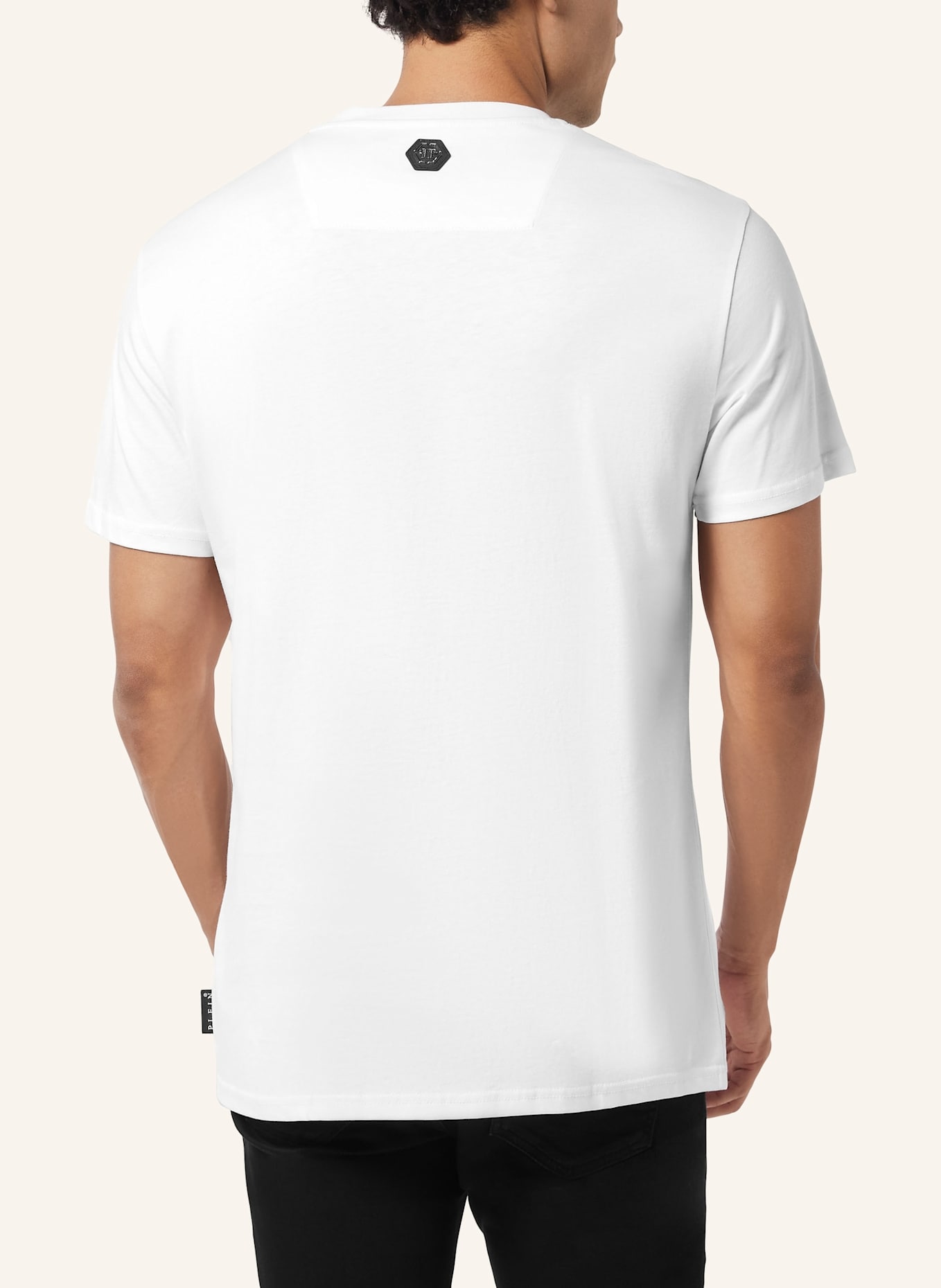 PHILIPP PLEIN T-Shirt Rundhalsausschnitt Ss SKULL: WEISS