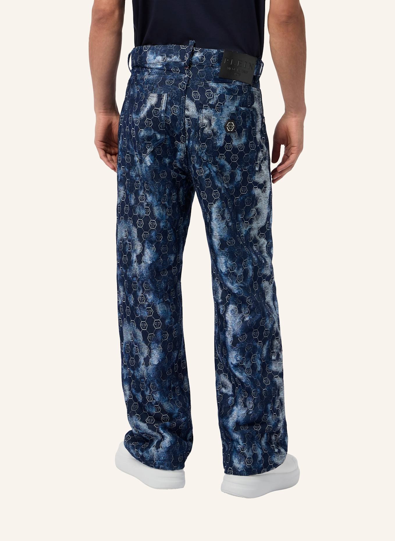 PHILIPP PLEIN PHILIPP PLEIN Beach Boy Fit Jeans Jacquard Monogram: DUNKELBLAU