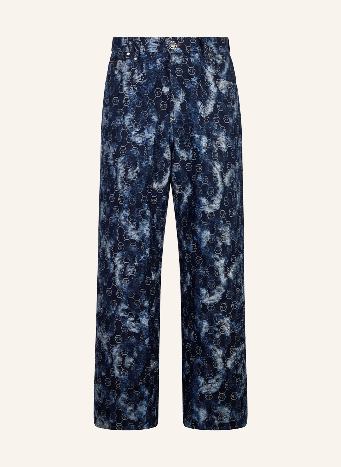 PHILIPP PLEIN PHILIPP PLEIN Beach Boy Fit Jeans Jacquard Monogram: DUNKELBLAU