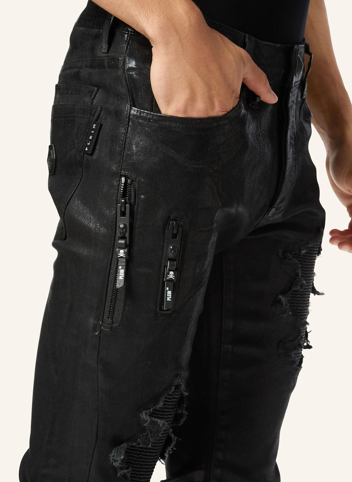 PHILIPP PLEIN PHILIPP PLEIN Jeans Regular Fit CAMOUFLAGE: SCHWARZ