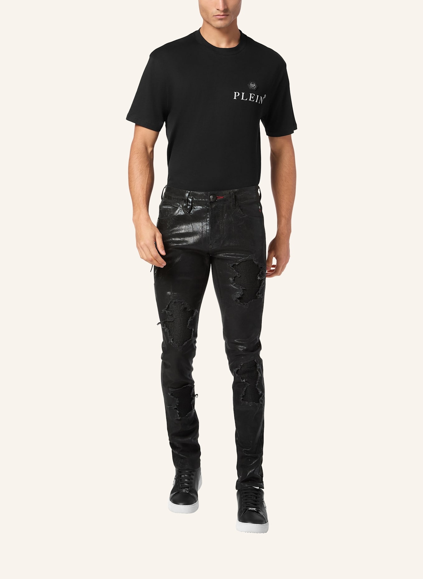 PHILIPP PLEIN PHILIPP PLEIN Jeans Regular Fit CAMOUFLAGE: SCHWARZ