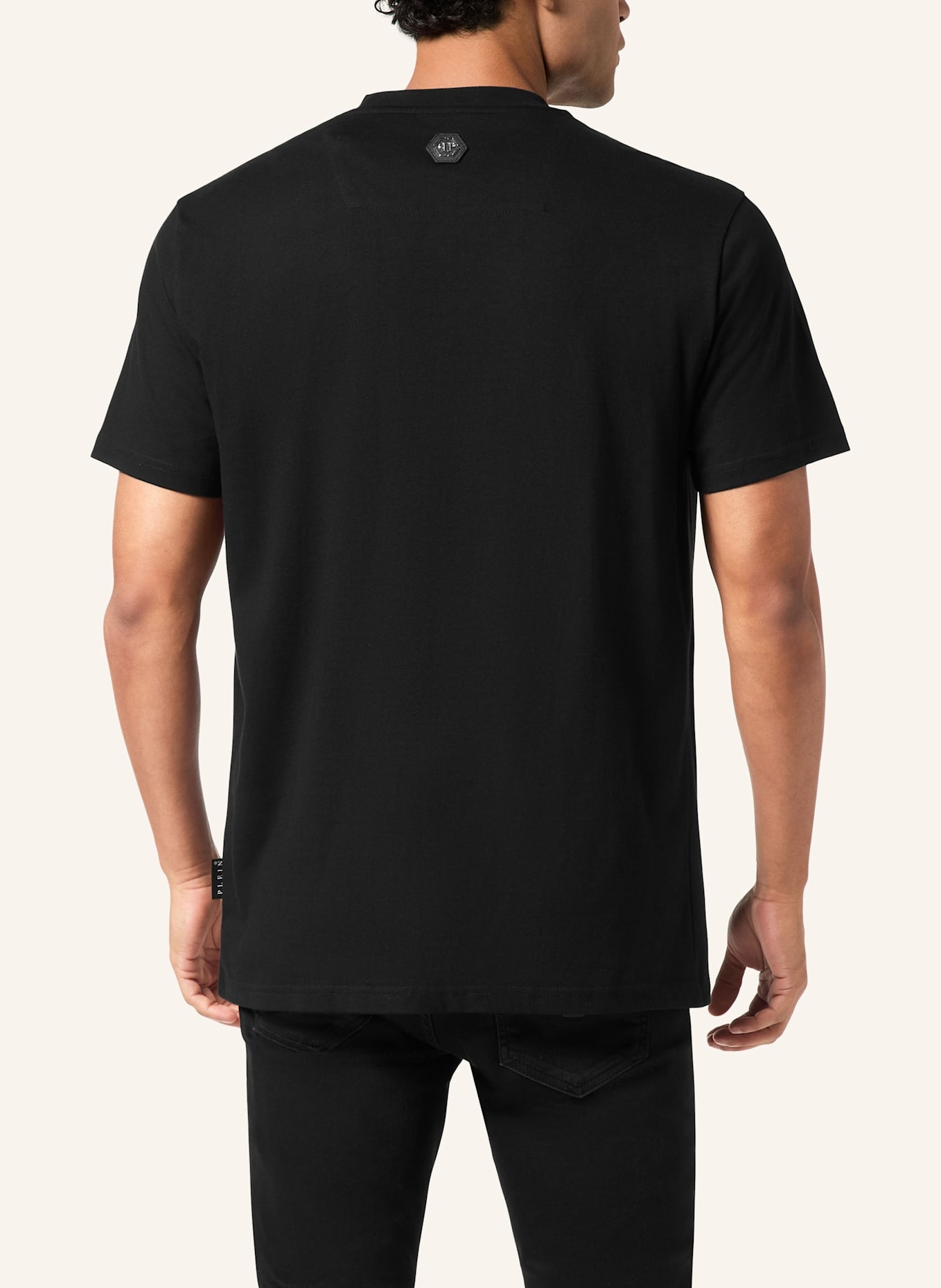 PHILIPP PLEIN T-Shirt Rundhalsausschnitt Ss SKULL: SCHWARZ