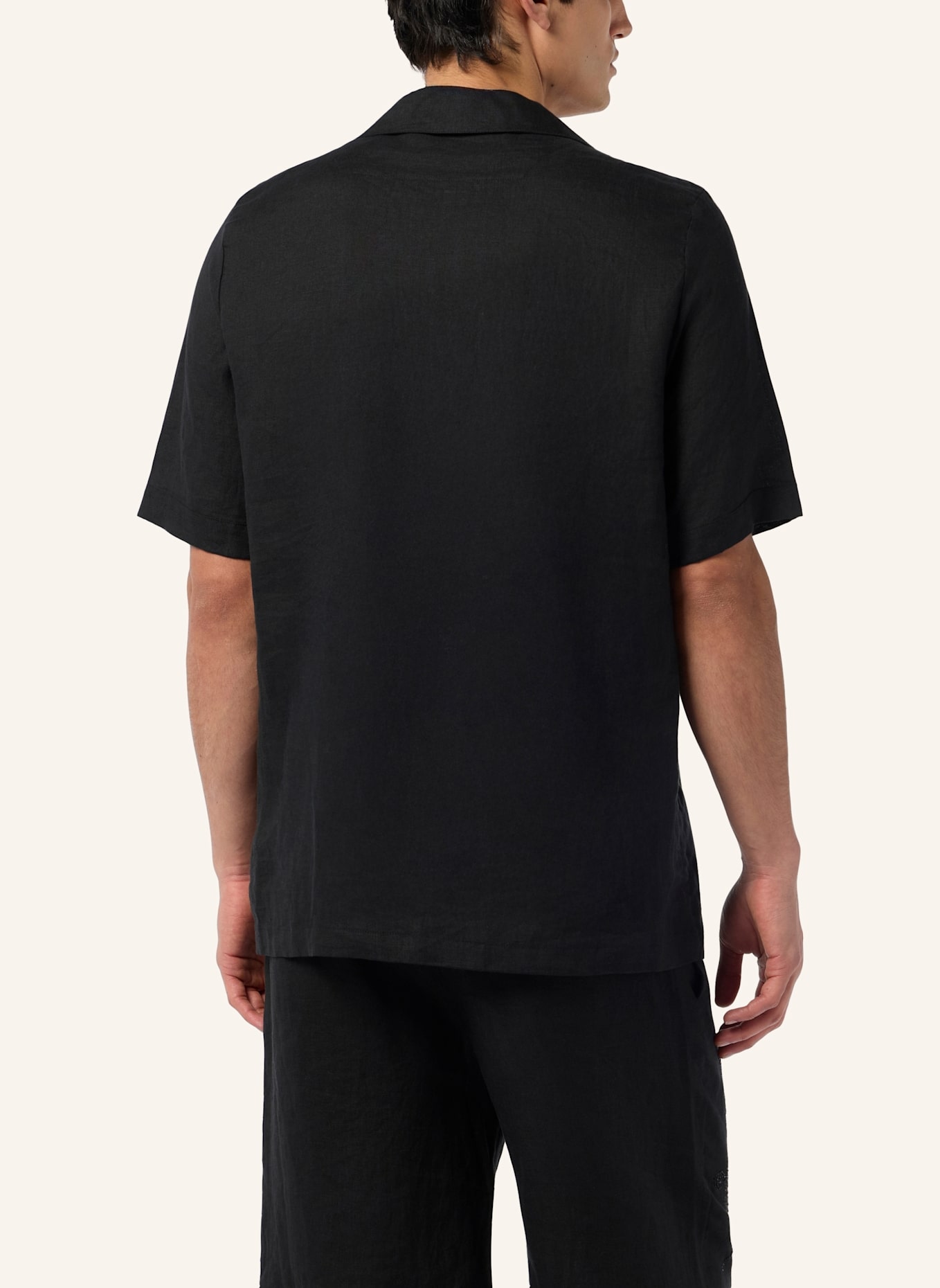 PHILIPP PLEIN PHILIPP PLEIN Embroidered Linen Bowling Shirt Tattoo Strass: SCHWARZ