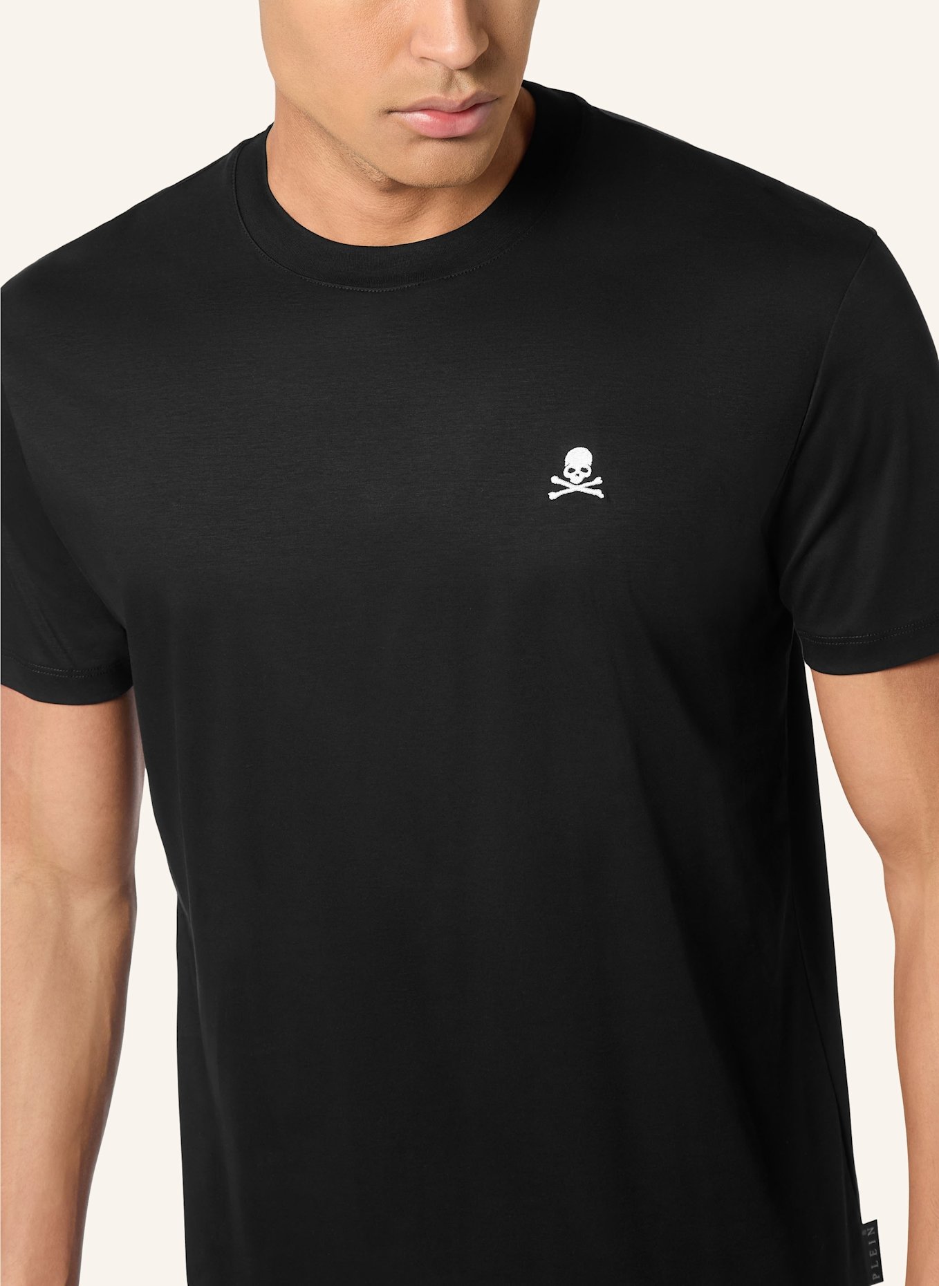 PHILIPP PLEIN T-Shirt Rundhalsausschnitt Ss SKULL: SCHWARZ