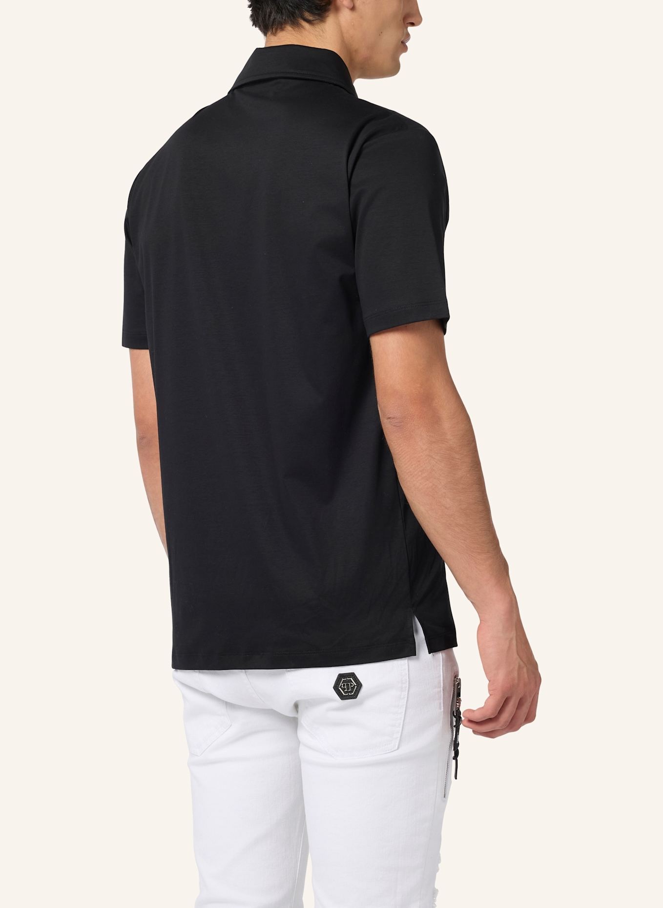 PHILIPP PLEIN Poloshirt Ss HEXAGON: SCHWARZ