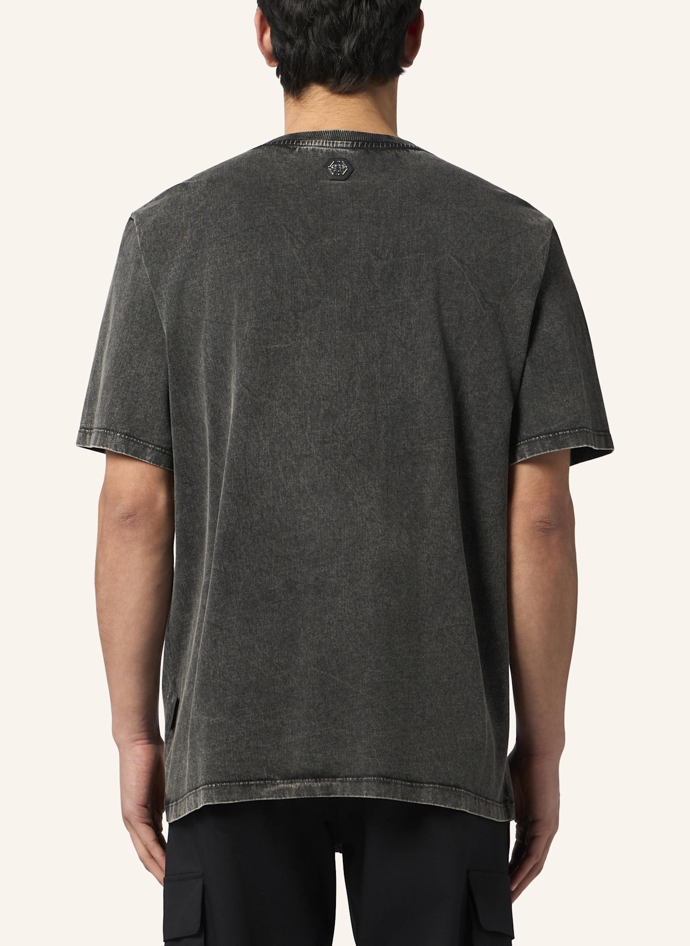 PHILIPP PLEIN T-Shirt Rundhalsausschnitt Ss EAGLE: SCHWARZ