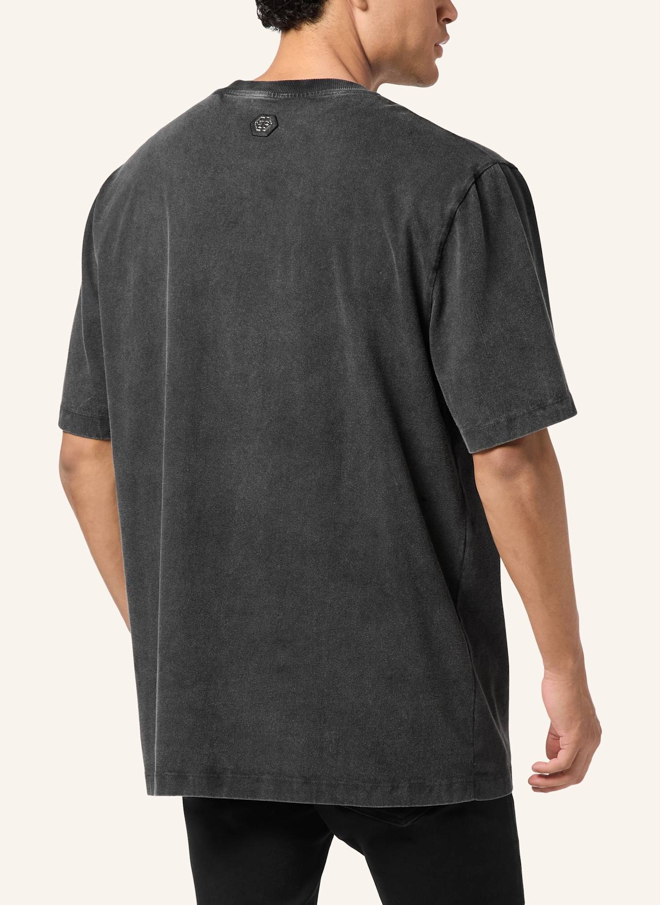 PHILIPP PLEIN T-Shirt Rundhalsausschnitt Ss SKULL: SCHWARZ