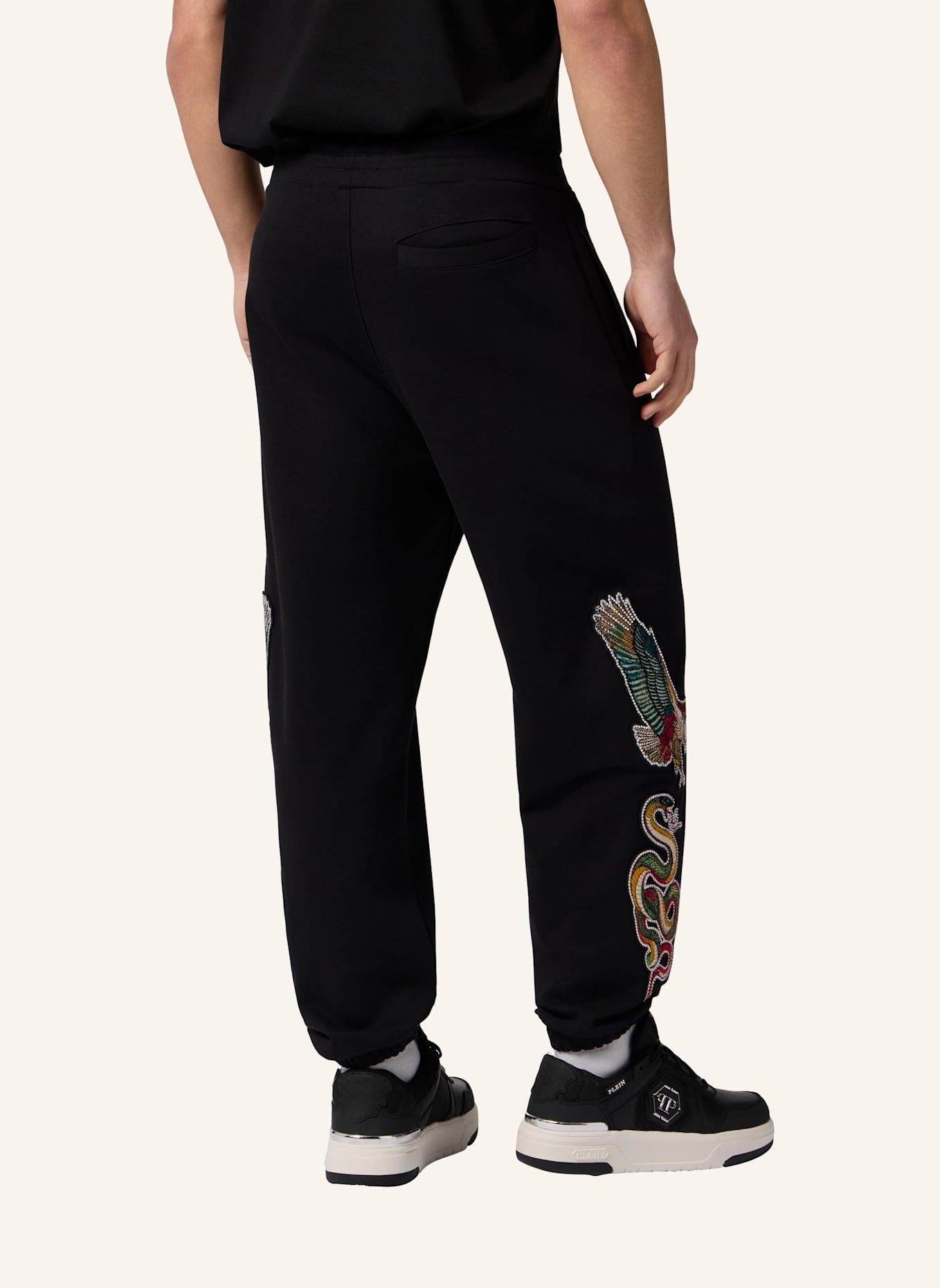 PHILIPP PLEIN PHILIPP PLEIN Jogging Pants Tattoo Patches: SCHWARZ
