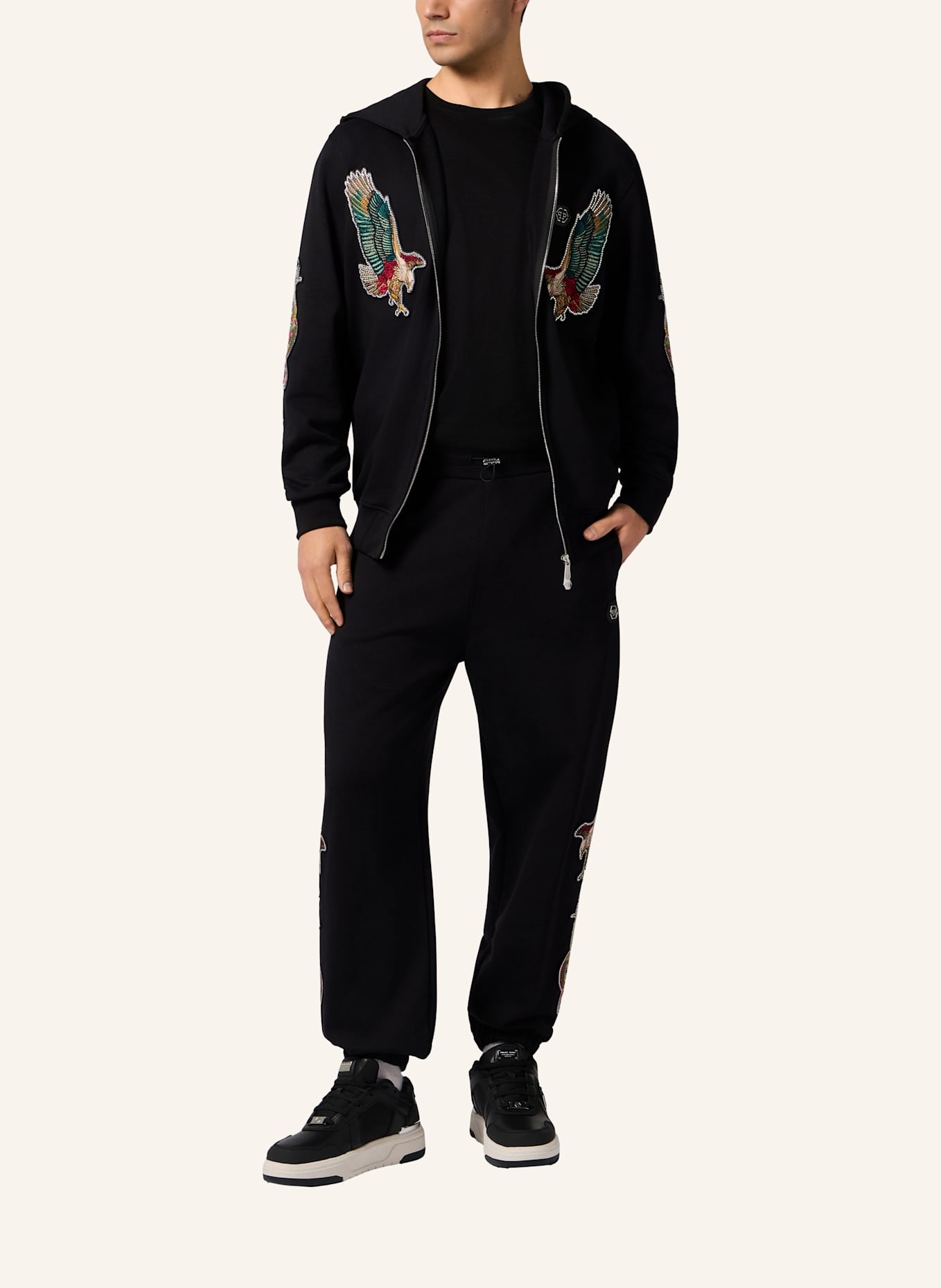 PHILIPP PLEIN PHILIPP PLEIN Jogging Pants Tattoo Patches: SCHWARZ