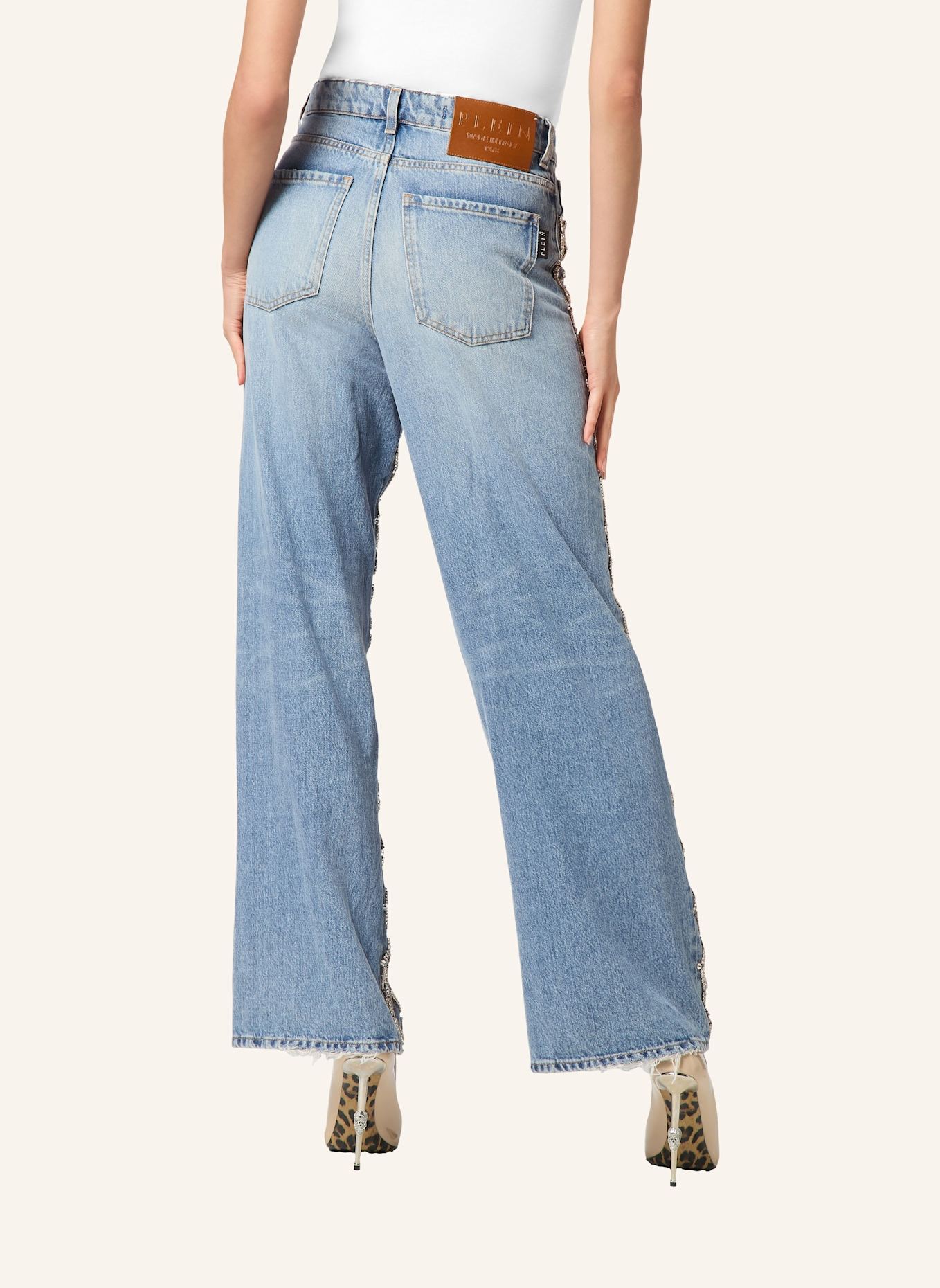 PHILIPP PLEIN Skater-Passform CRYSTAL: HELLBLAU