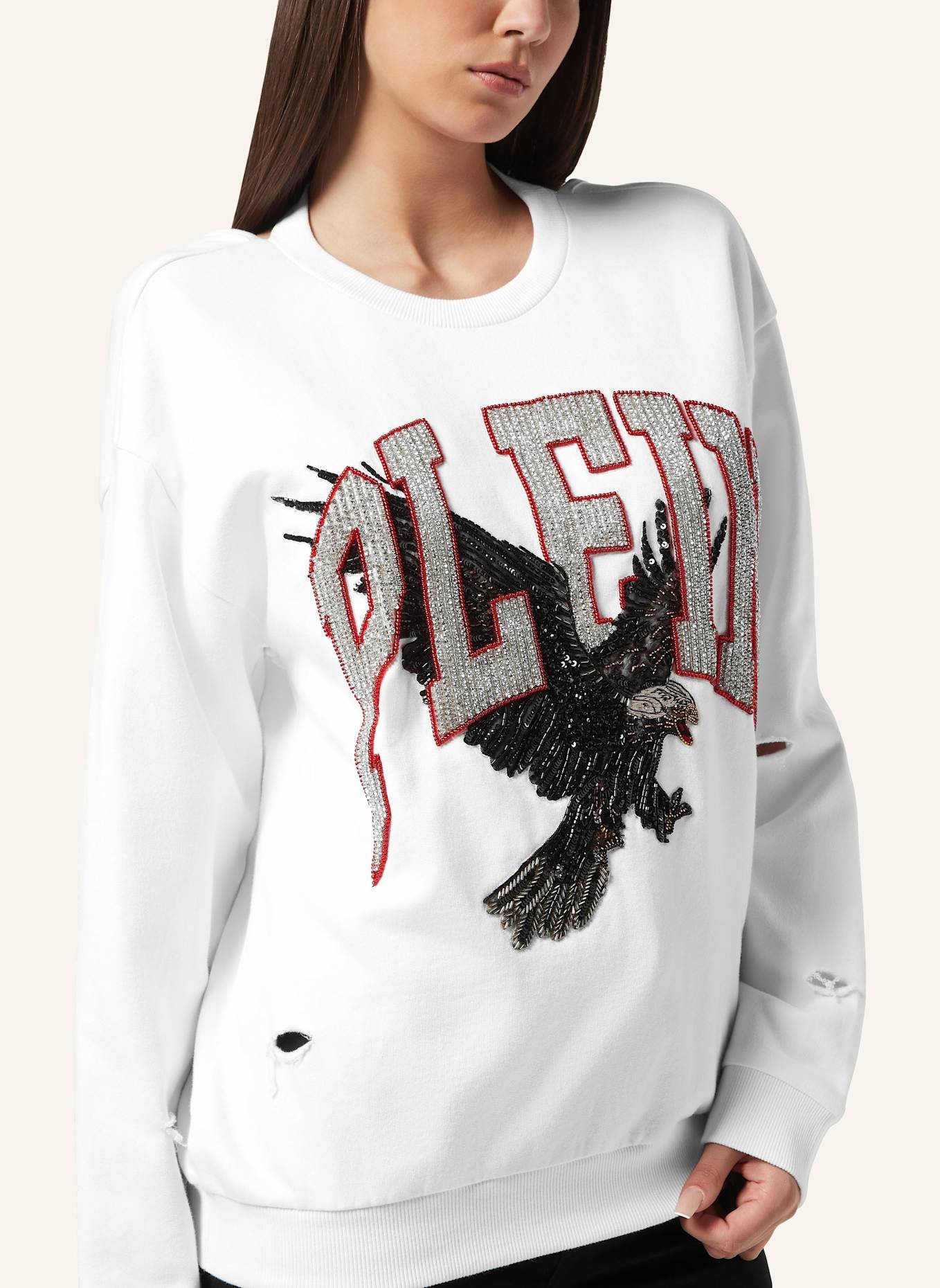 PHILIPP PLEIN Sweatshirt Ls EAGLE: WEISS