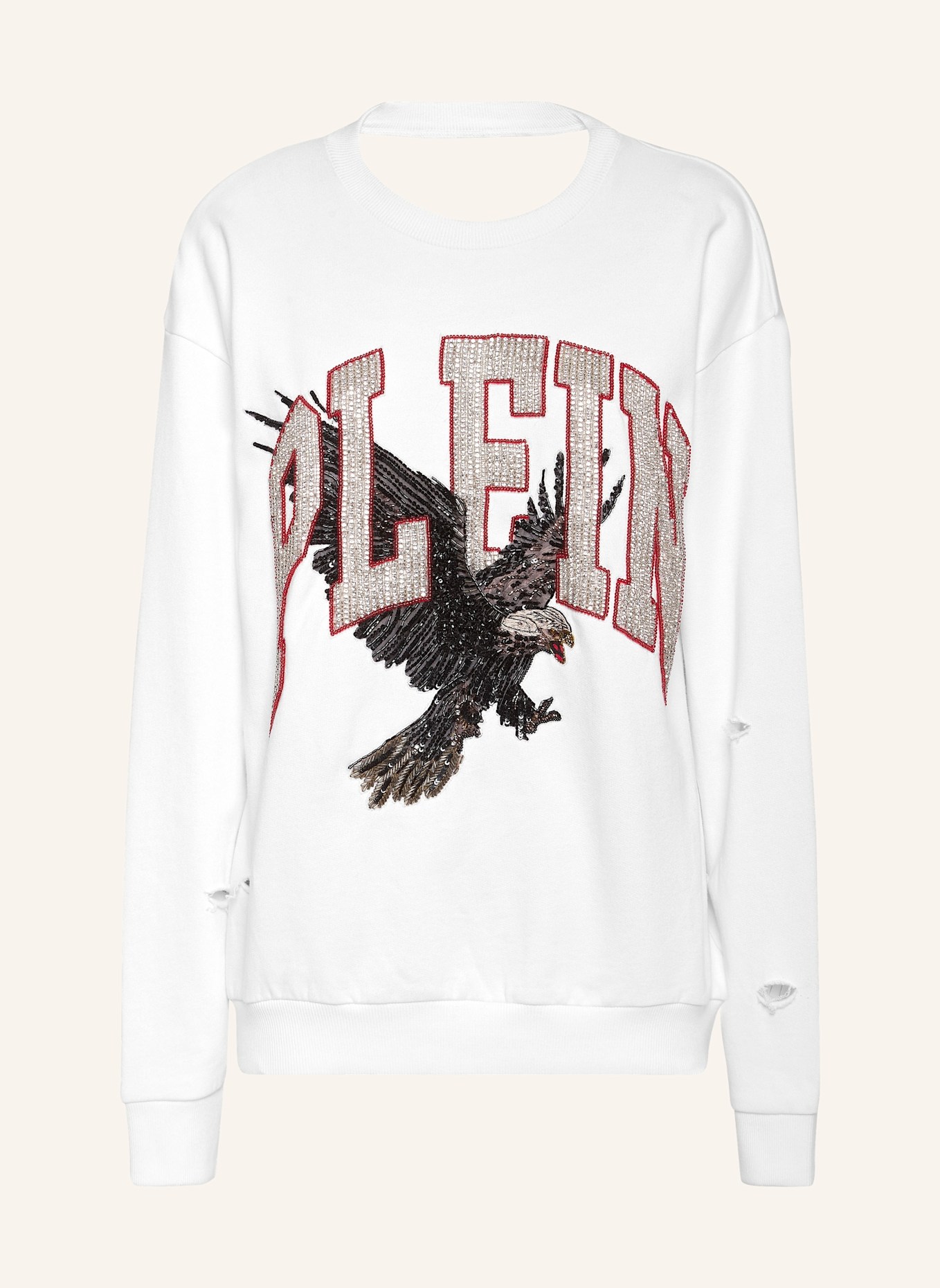PHILIPP PLEIN Sweatshirt Ls EAGLE: WEISS