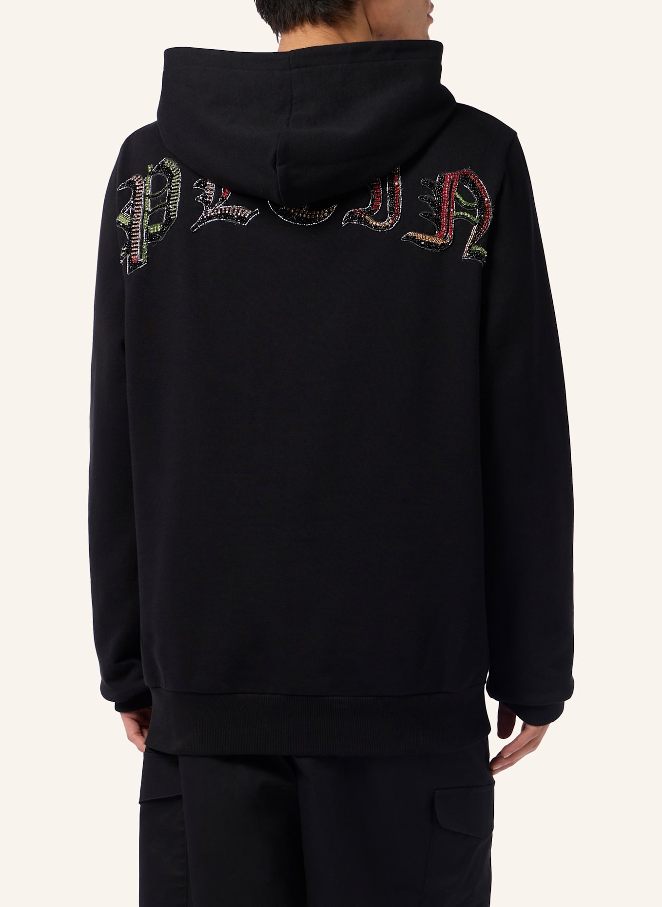 PHILIPP PLEIN PHILIPP PLEIN Hoodie Sweatshirt King Of Snakes Stones: SCHWARZ
