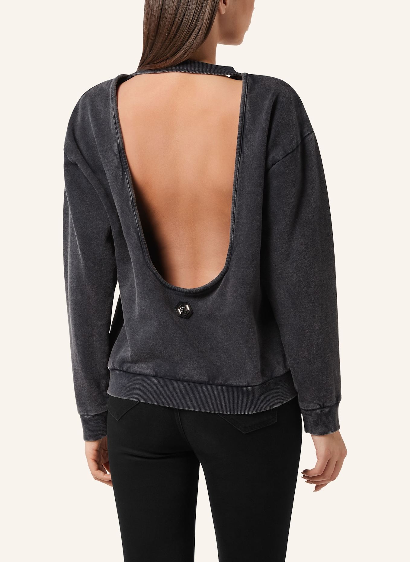 PHILIPP PLEIN Sweatshirt Ls LOVE: SCHWARZ