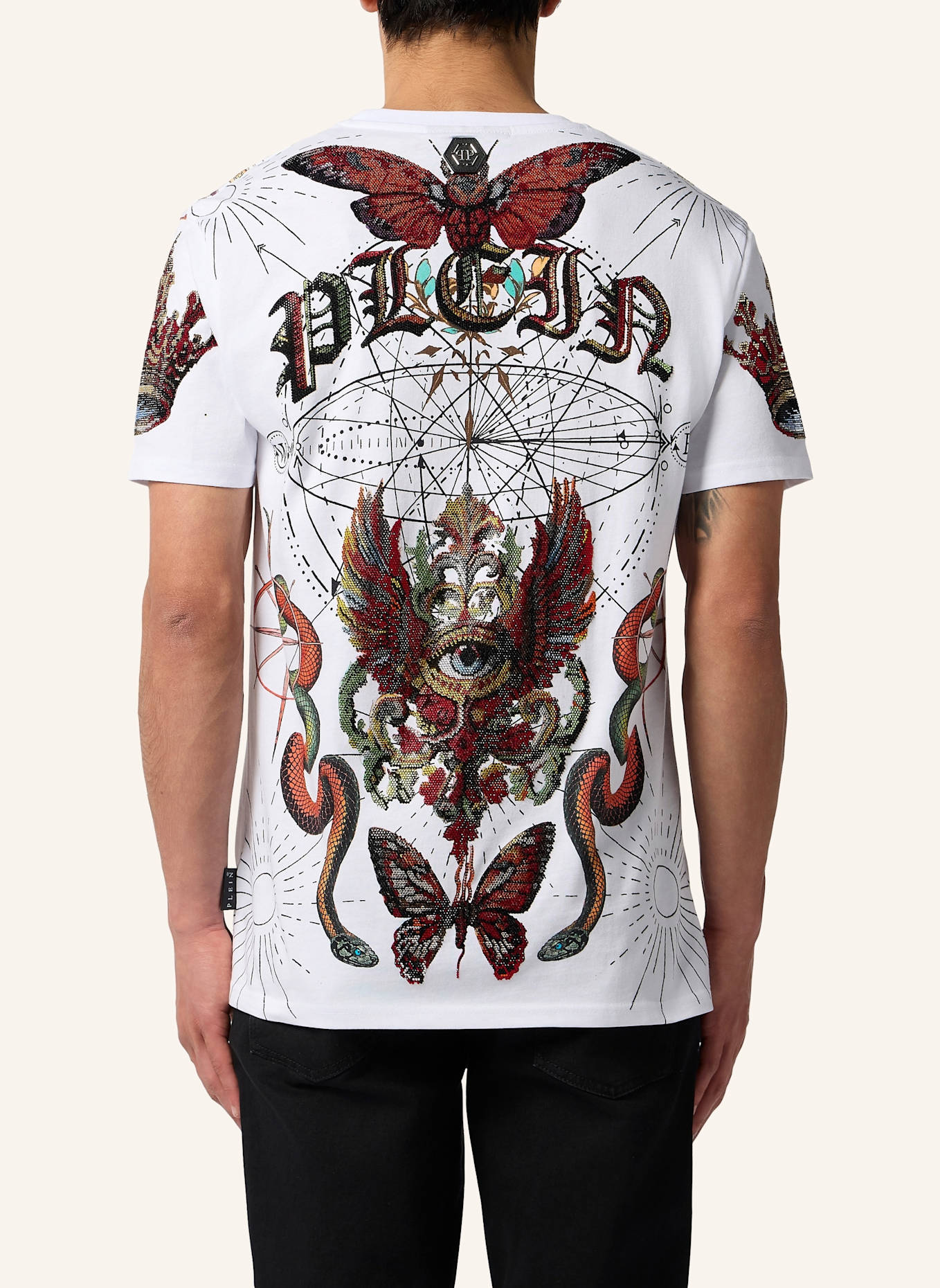 PHILIPP PLEIN PHILIPP PLEIN Round Neck T-Shirt Tattoo Stones: WEISS