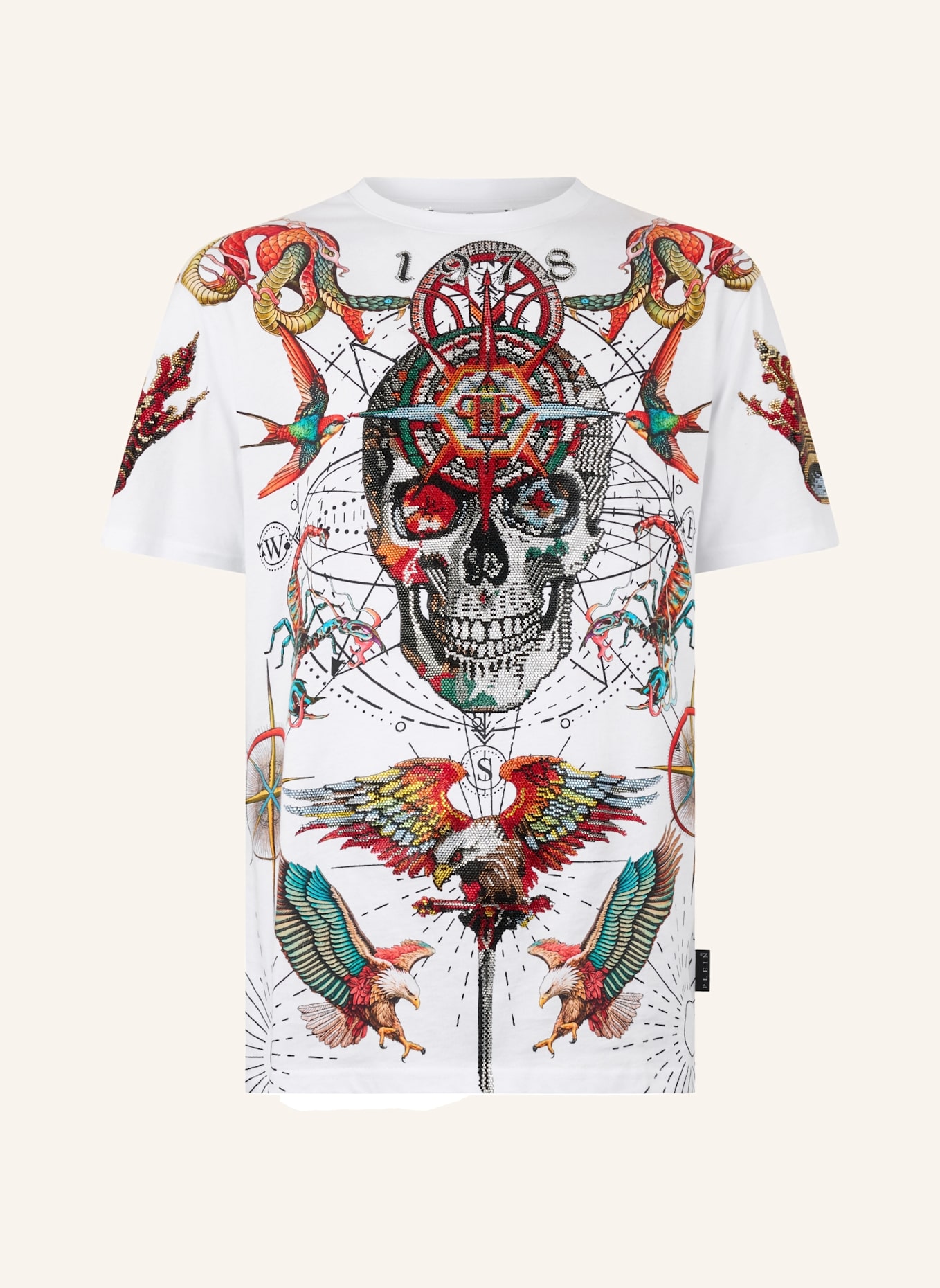 PHILIPP PLEIN PHILIPP PLEIN Round Neck T-Shirt Tattoo Stones: WEISS