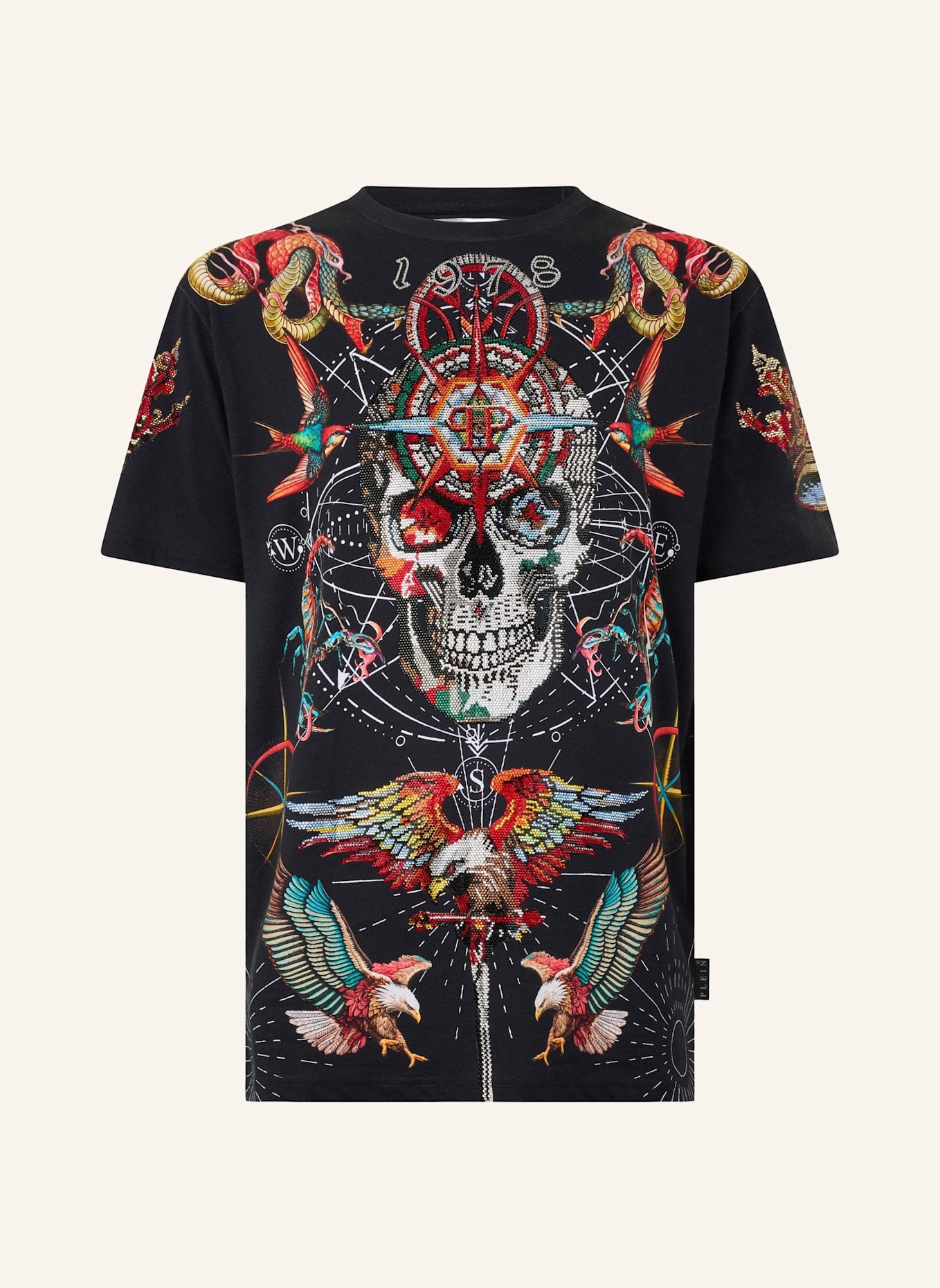 PHILIPP PLEIN PHILIPP PLEIN Round Neck T-Shirt Tattoo Stones: SCHWARZ