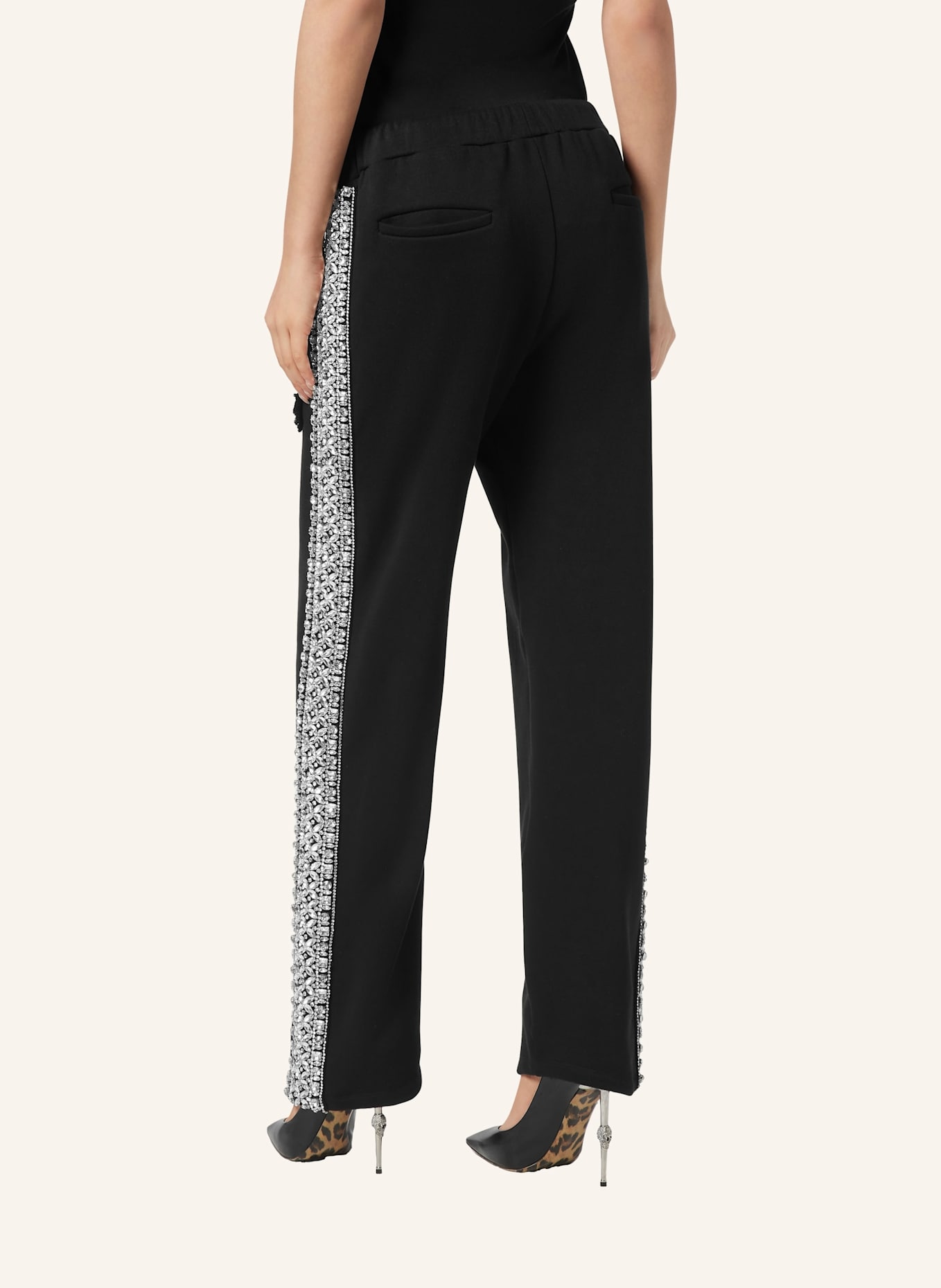 PHILIPP PLEIN Jogginghosen CRYSTAL: SCHWARZ