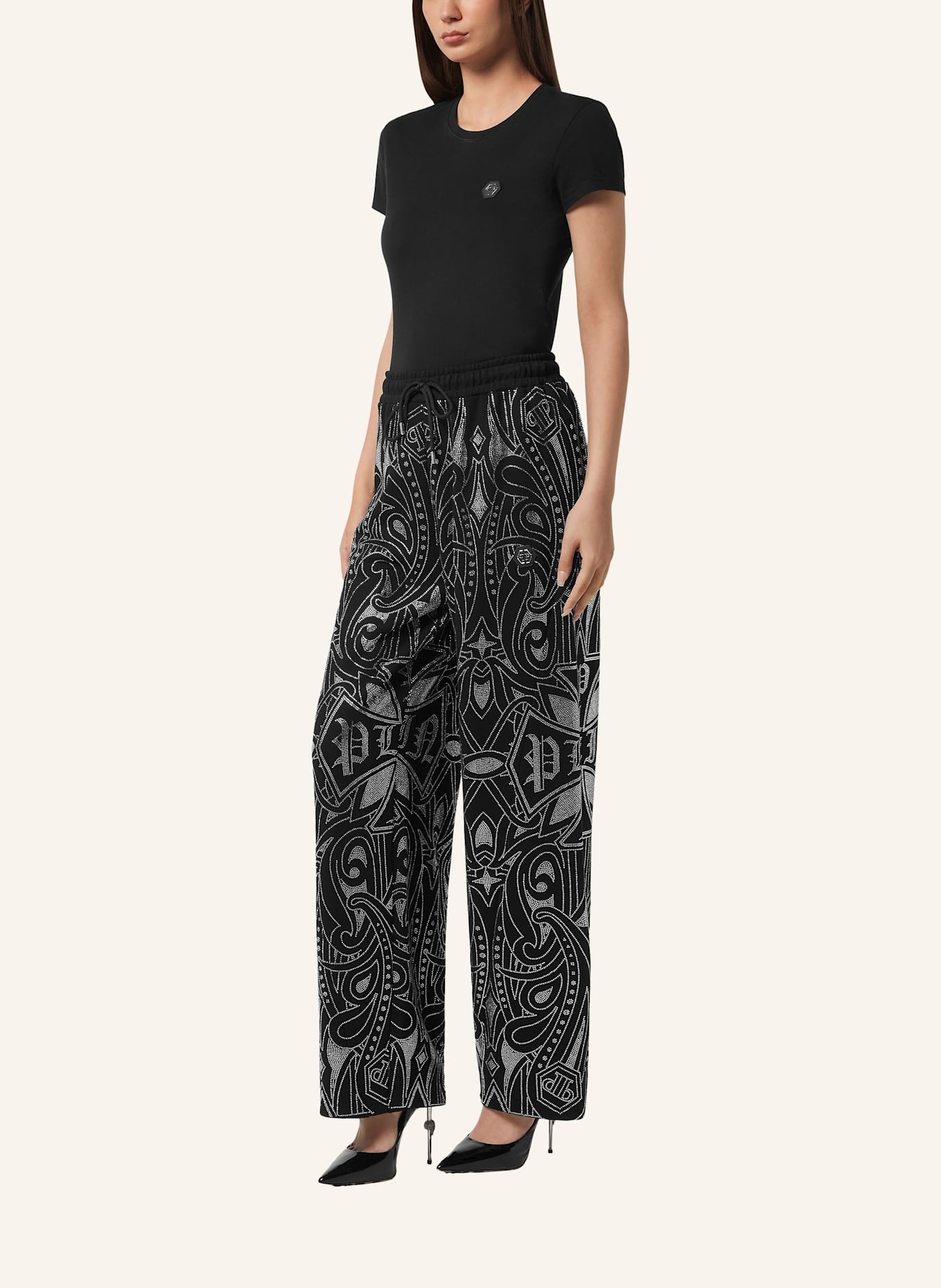 PHILIPP PLEIN Jogginghosen GOTHIC PLEIN: SCHWARZ