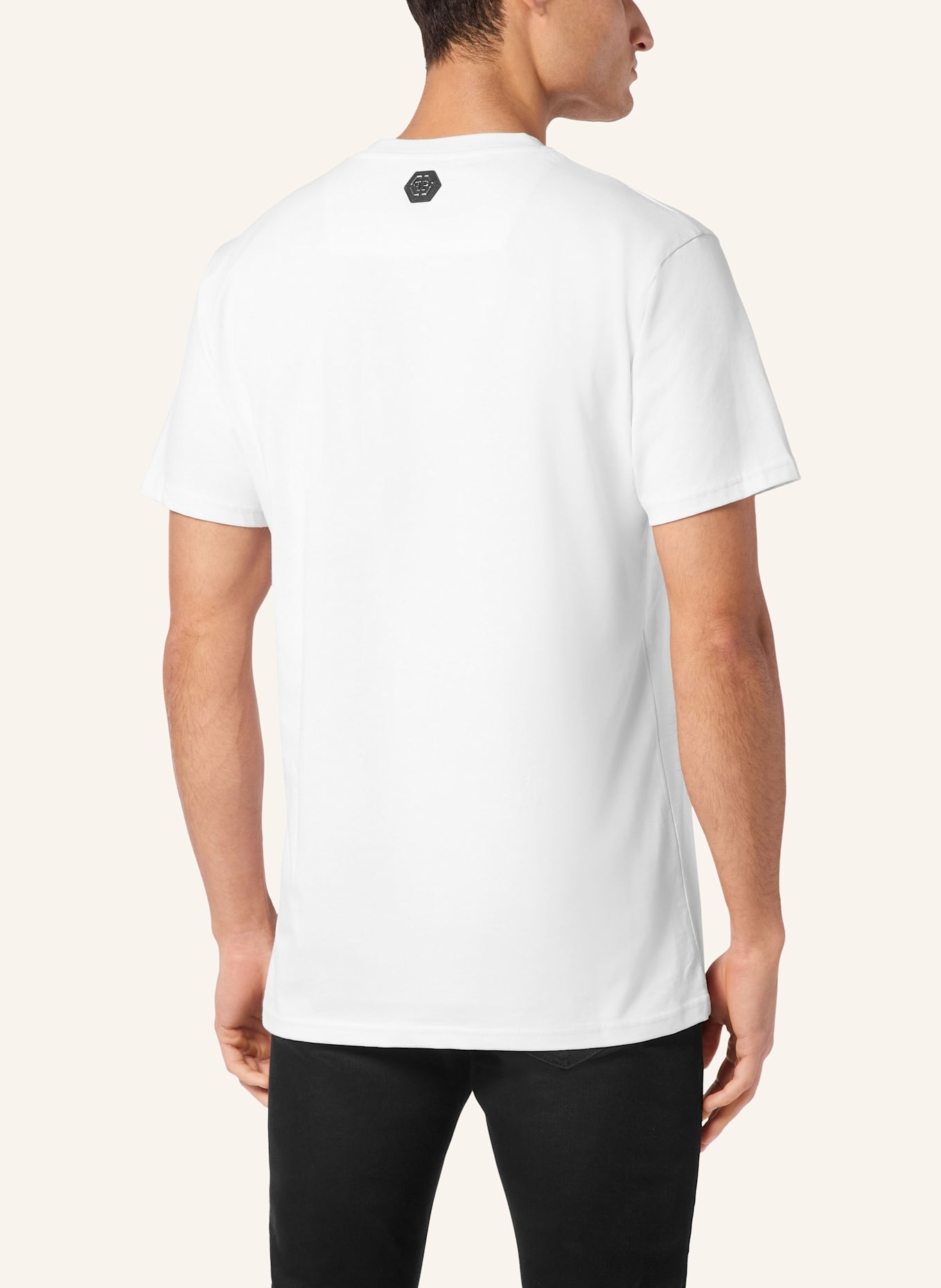 PHILIPP PLEIN T-Shirt Rundhalsausschnitt Ss DUCK: WEISS