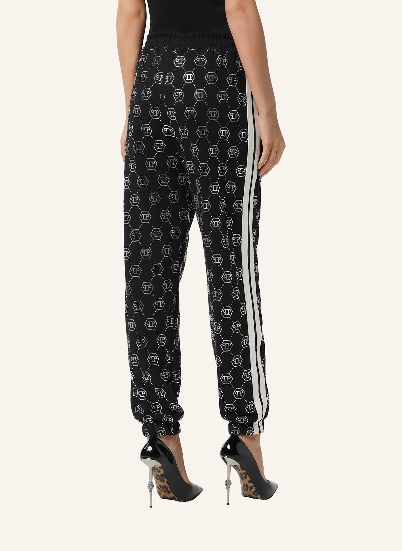 PHILIPP PLEIN Jogginghosen MONOGRAM: SCHWARZ