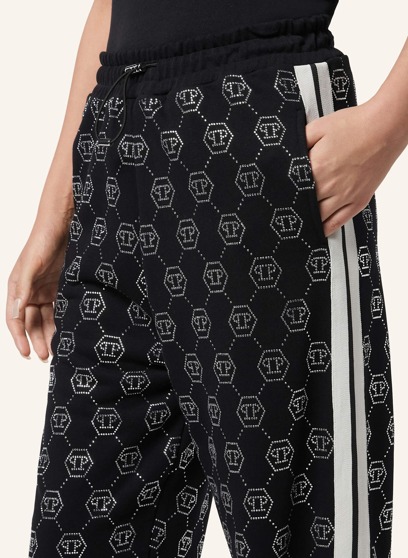 PHILIPP PLEIN Jogginghosen MONOGRAM: SCHWARZ