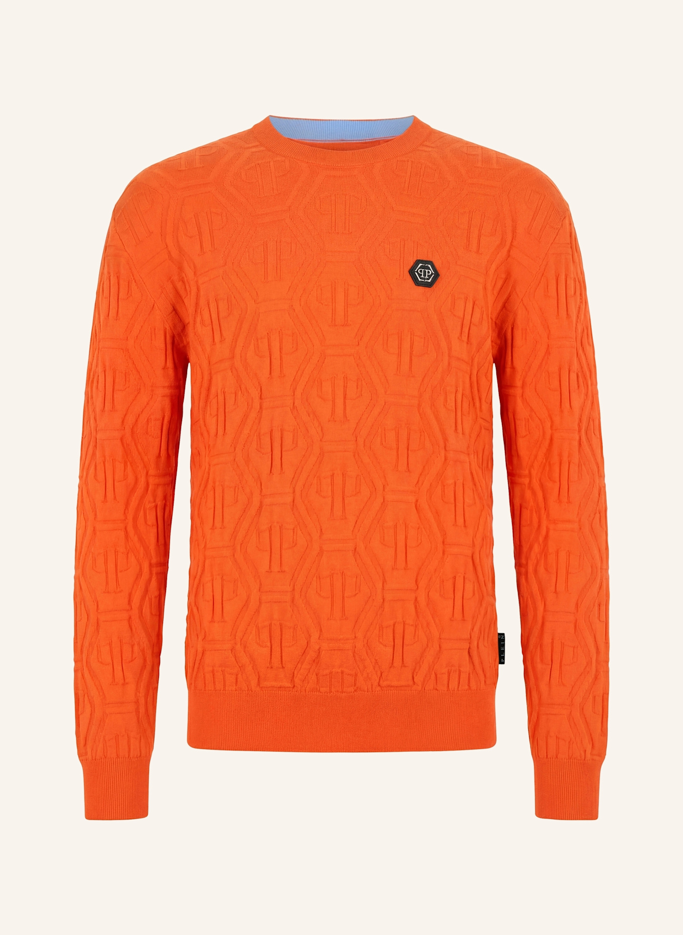 PHILIPP PLEIN PHILIPP PLEIN Jacquard Round Neck Pullover Monogram: ORANGE